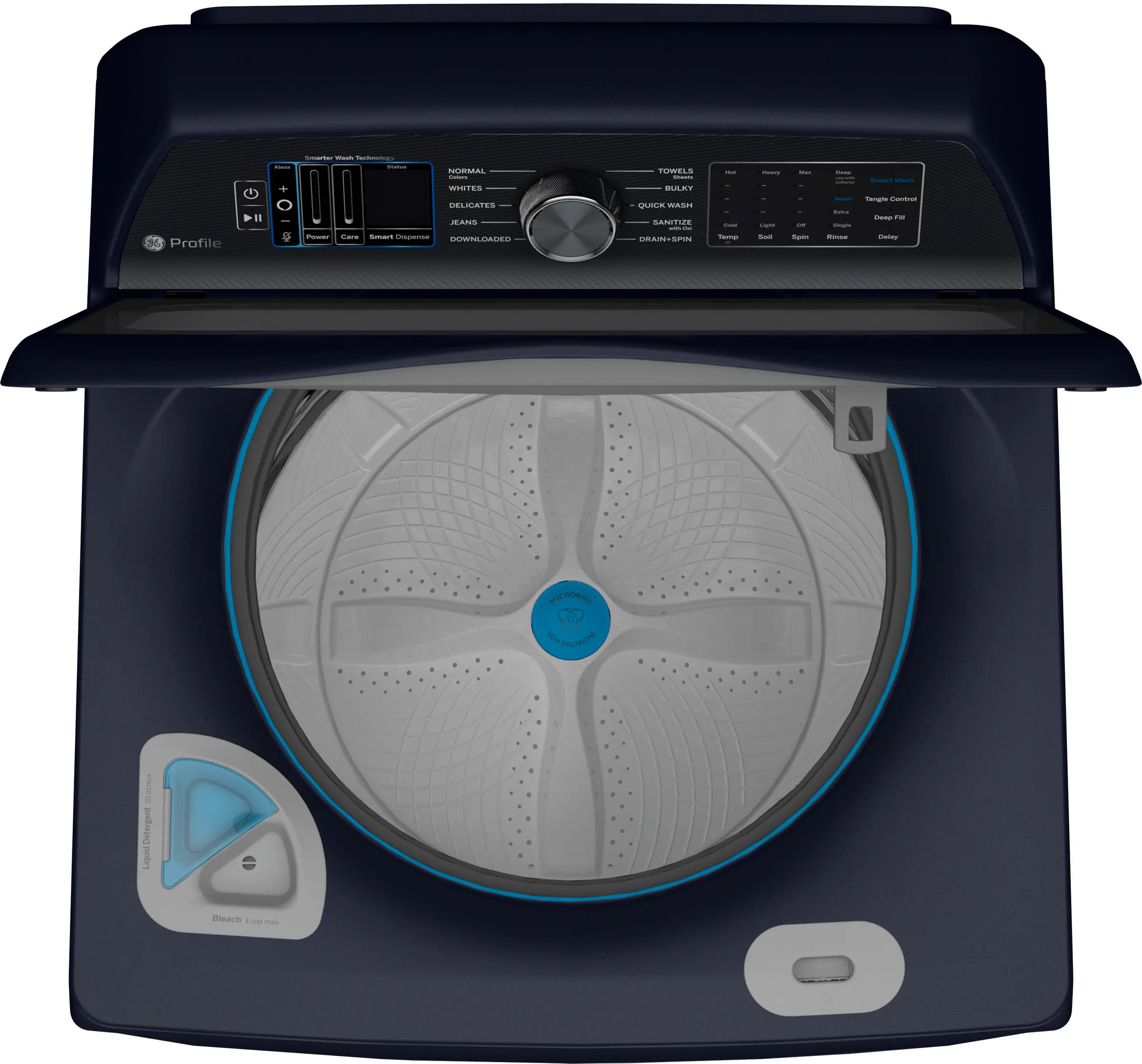 PTW900BPTRS GE Profile 5.4 cu ft Top Load Washer - Sapphire Blue PT900BPT-3