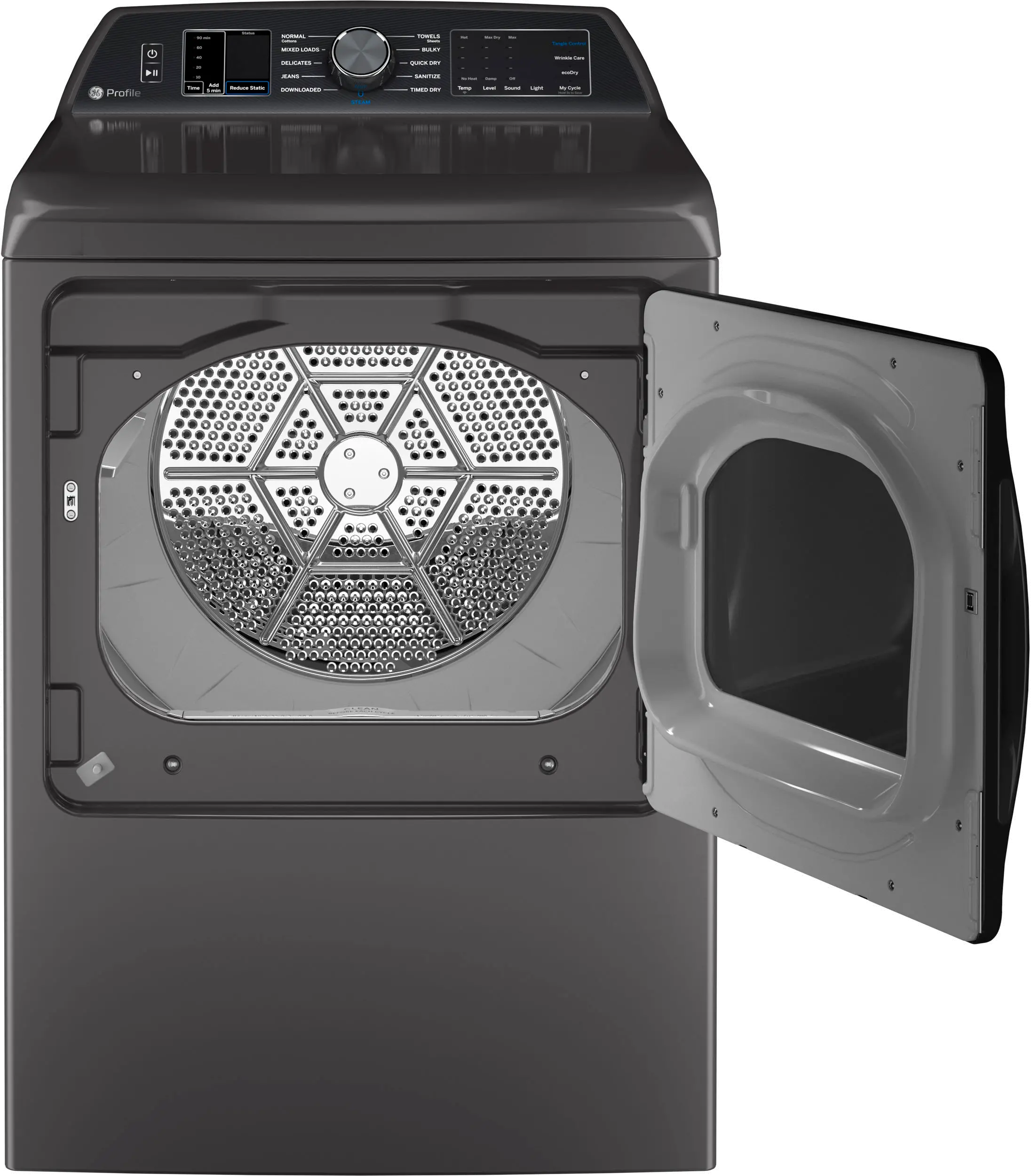 PTD70EBPTDG GE Profile 7.4 cu ft Electric Dryer - Diamond Gray PT70BPT-3