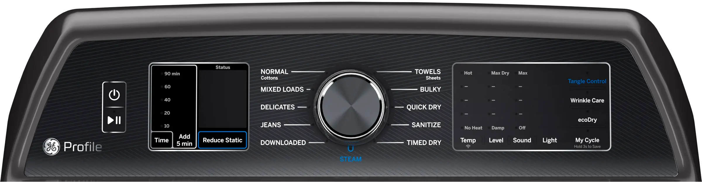 PTD70EBPTDG GE Profile 7.4 cu ft Electric Dryer - Diamond Gray PT70BPT-2