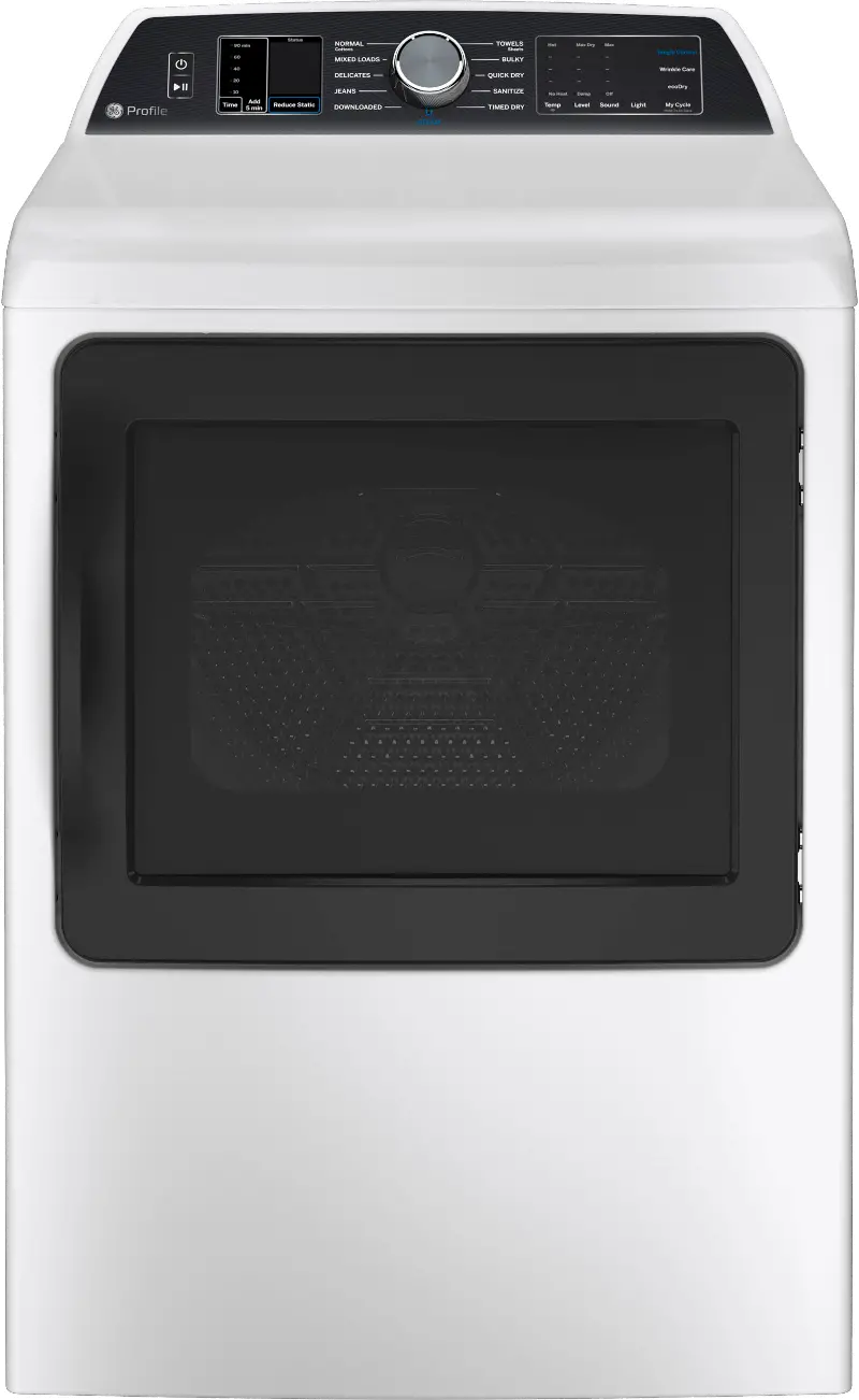 GE Profile 7.4 cu ft Gas Dryer - White
