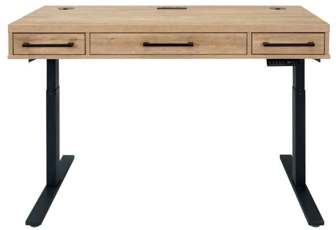 Mason Natural and Black Adjustable Desk-3