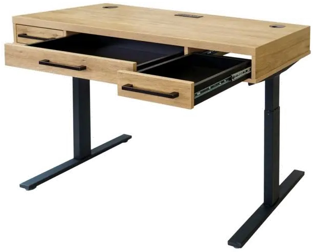 Mason Natural and Black Adjustable Desk-4