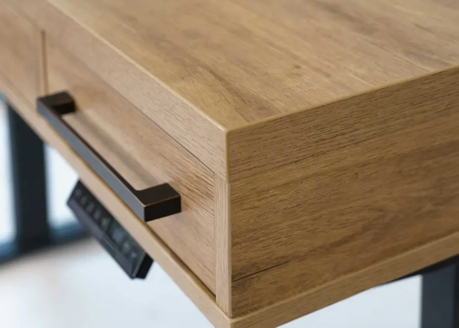 Mason Natural and Black Adjustable Desk-2