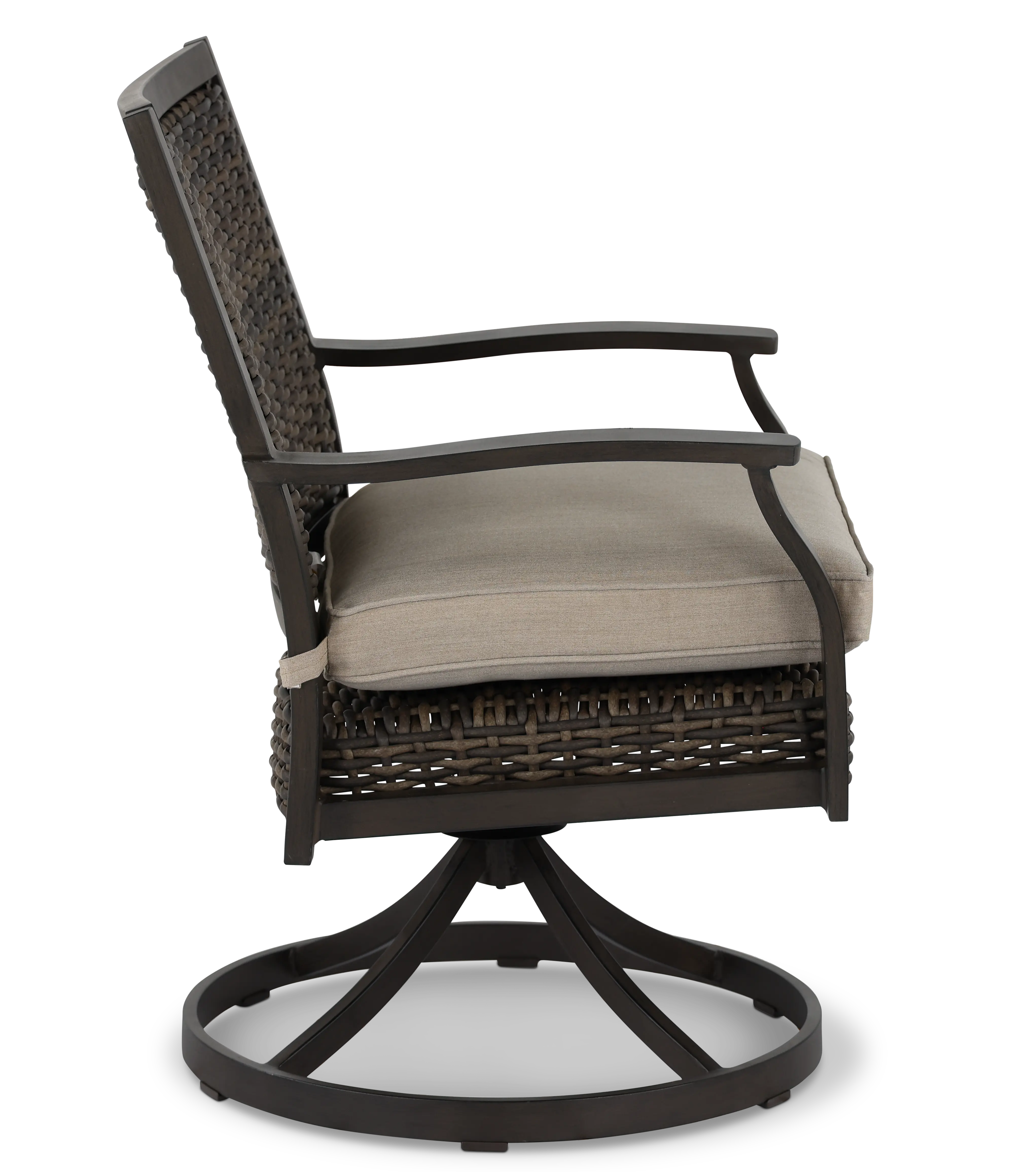 AFX07601P06/SWVLCHR Trenton Brown Swivel Rocker Patio Dining Chair-4