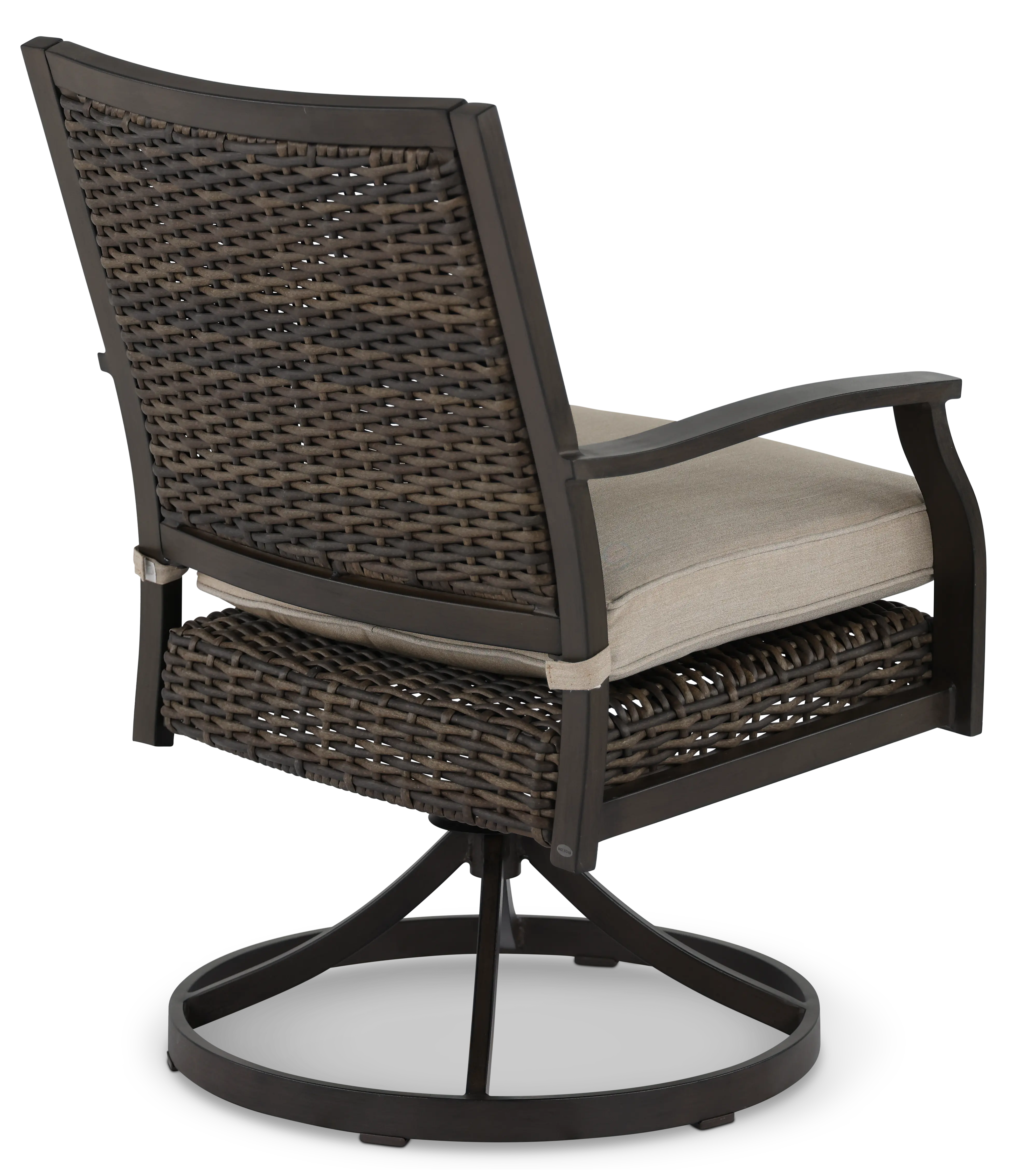 AFX07601P06/SWVLCHR Trenton Brown Swivel Rocker Patio Dining Chair-5