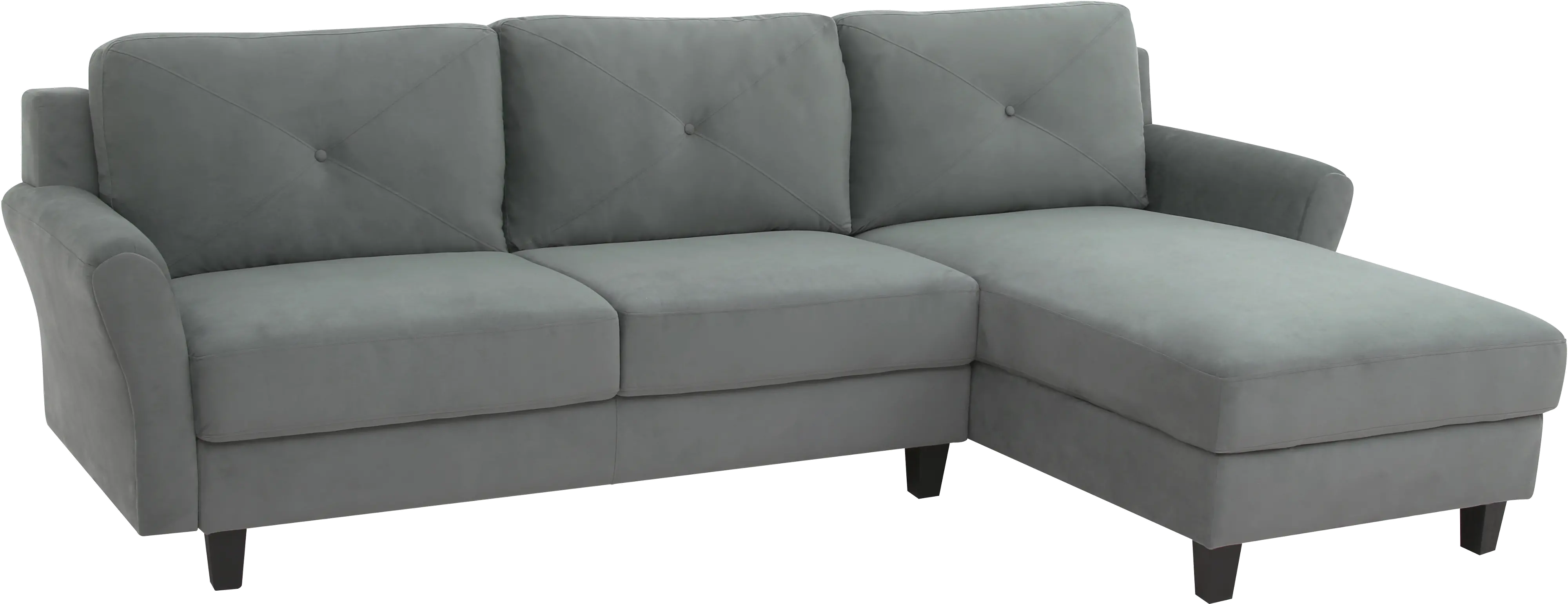 HRF-SECT-DGRA Zayn Dark Gray Sectional Sofa-1