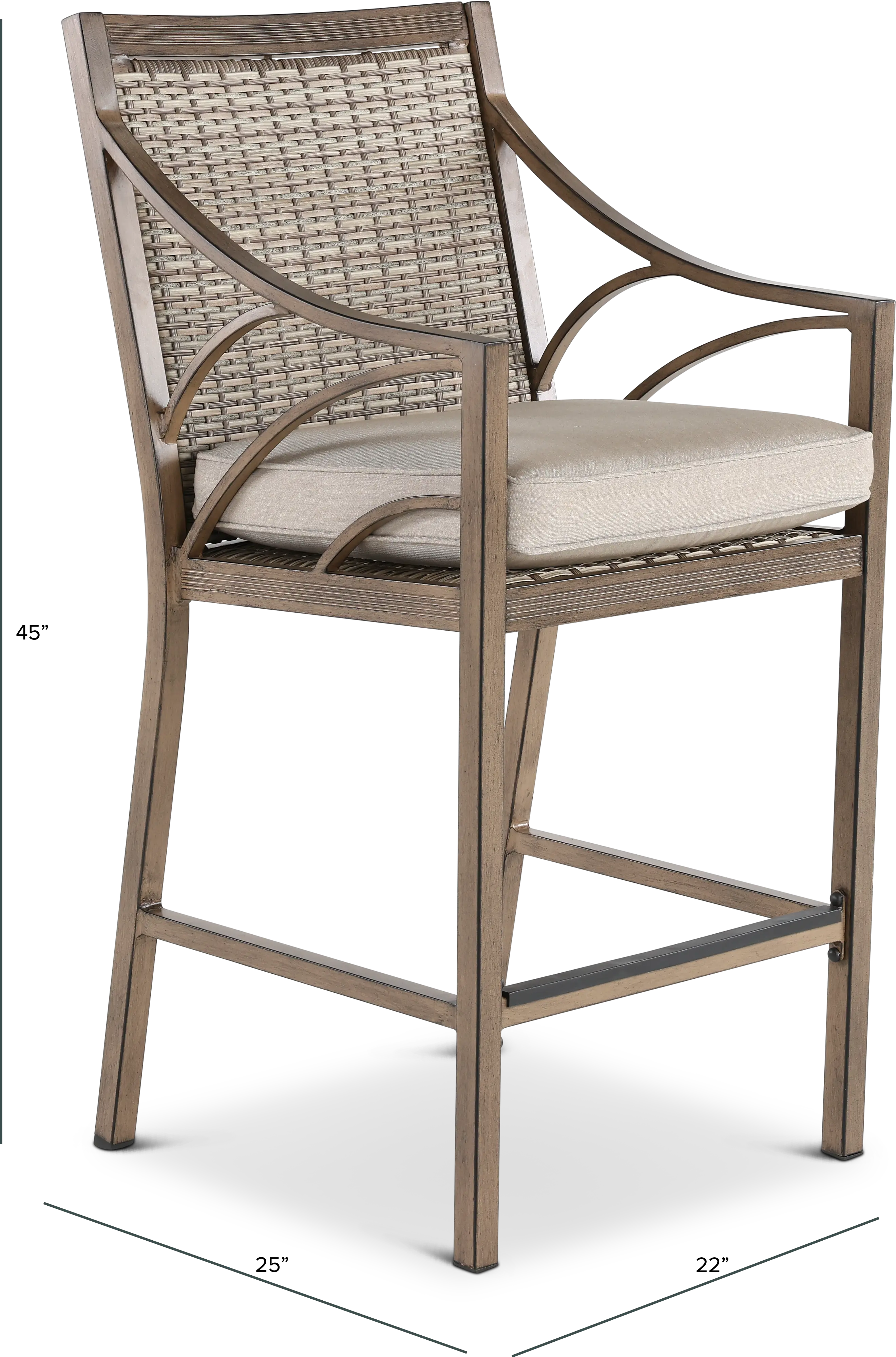 FE09009P03/BRST Potomac Brown Patio Bar Stool-3