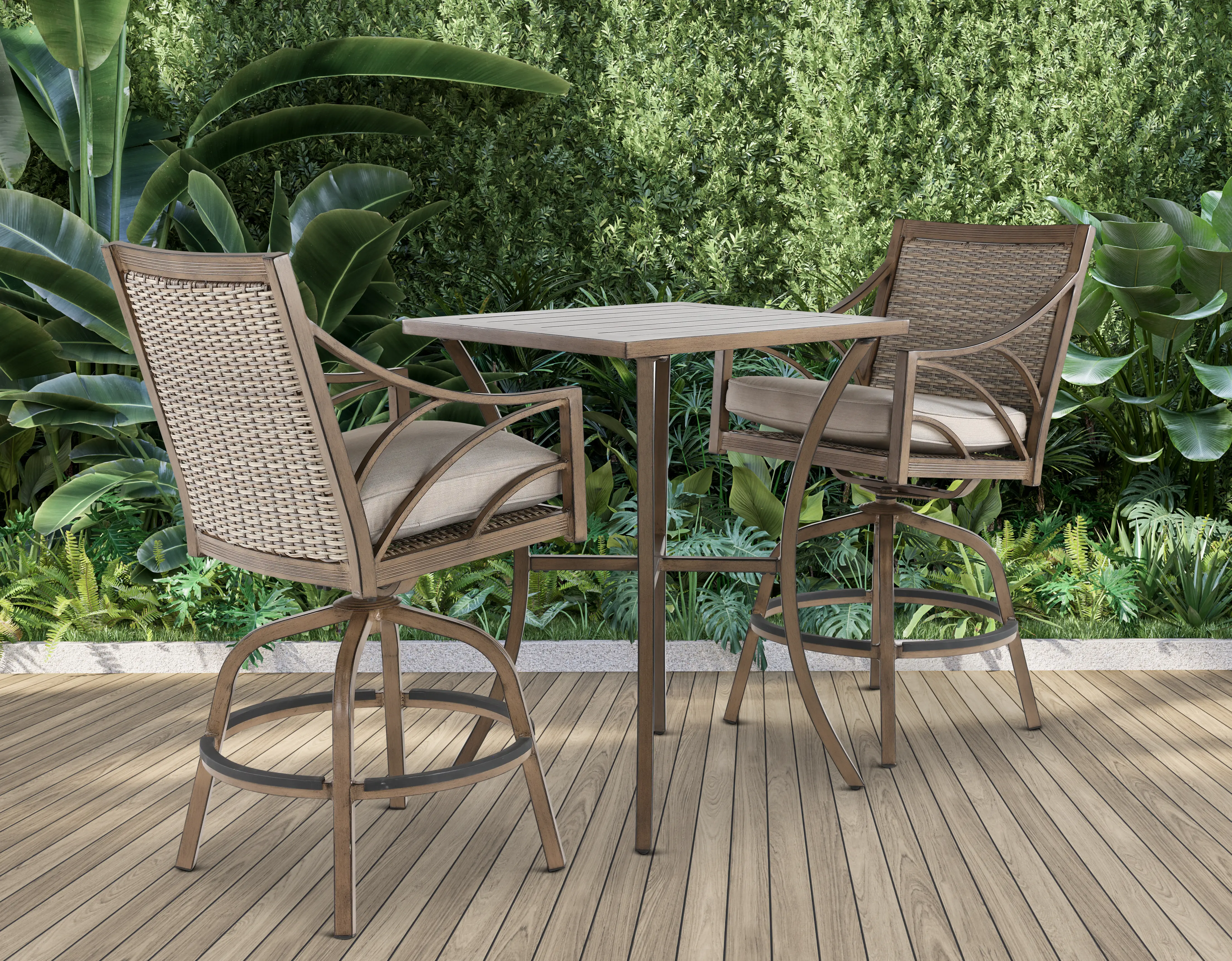 AFE09011P04/SWVLSTLL Potomac Brown Patio Swivel Chair-2