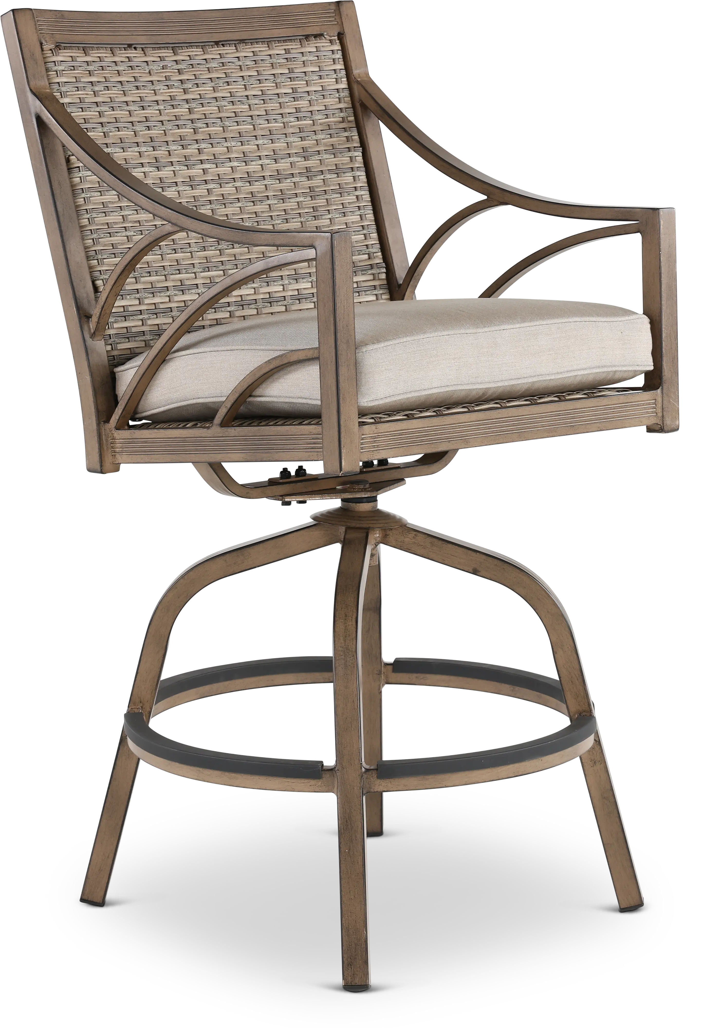 AFE09011P04/SWVLSTLL Potomac Brown Patio Swivel Chair-4