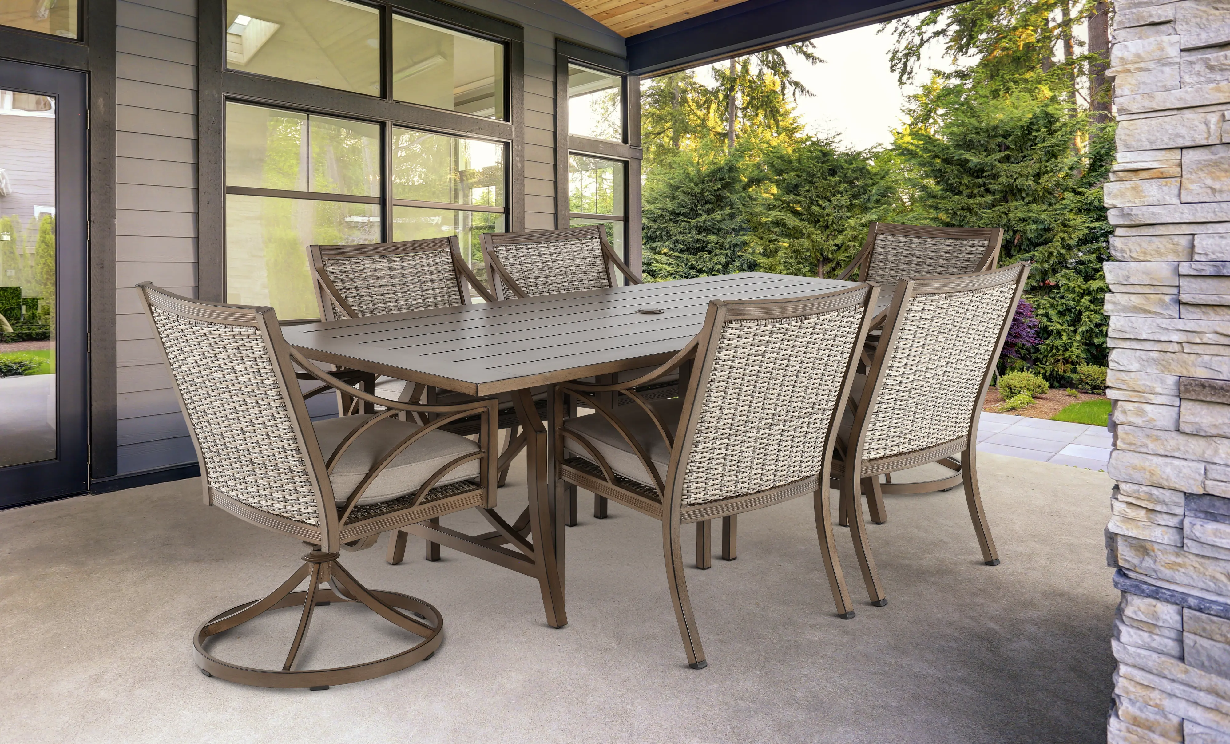 ALV34012P04/42X84TBL Potomac Brown Patio Dining Table-2
