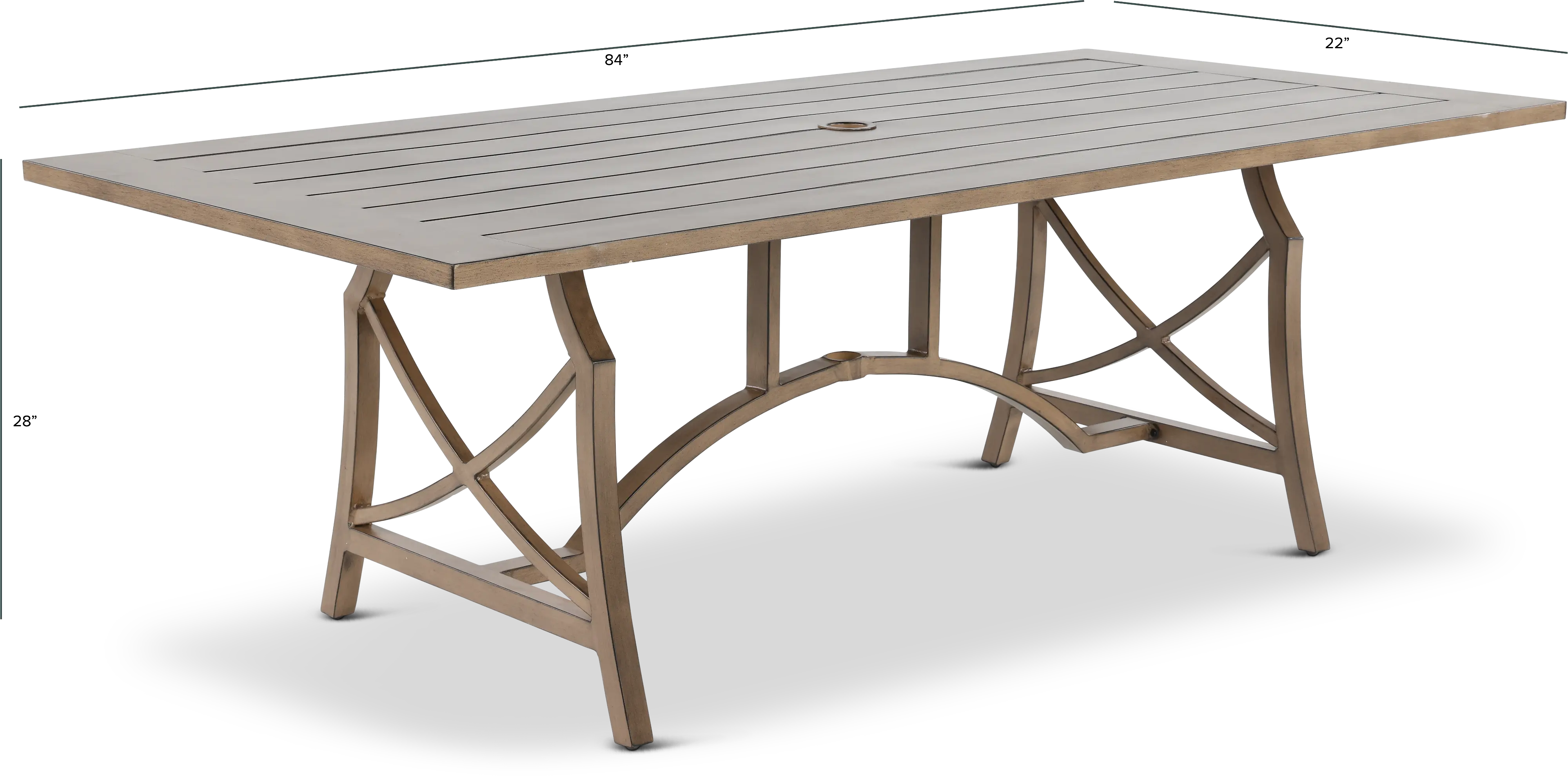 ALV34012P04/42X84TBL Potomac Brown Patio Dining Table-3