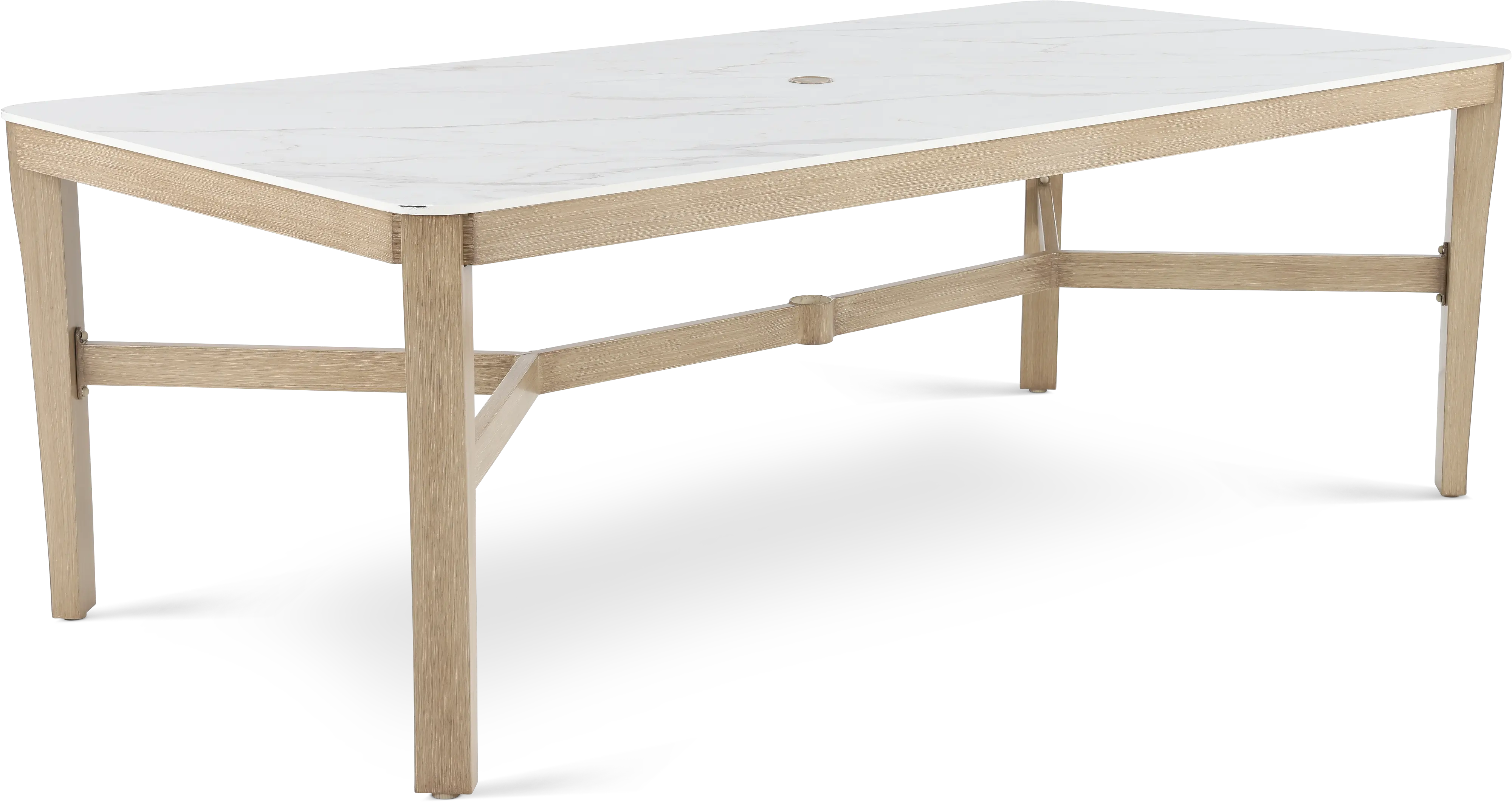 ALY11817P01/TBL84X42 Sonata White Patio Dining Table-1