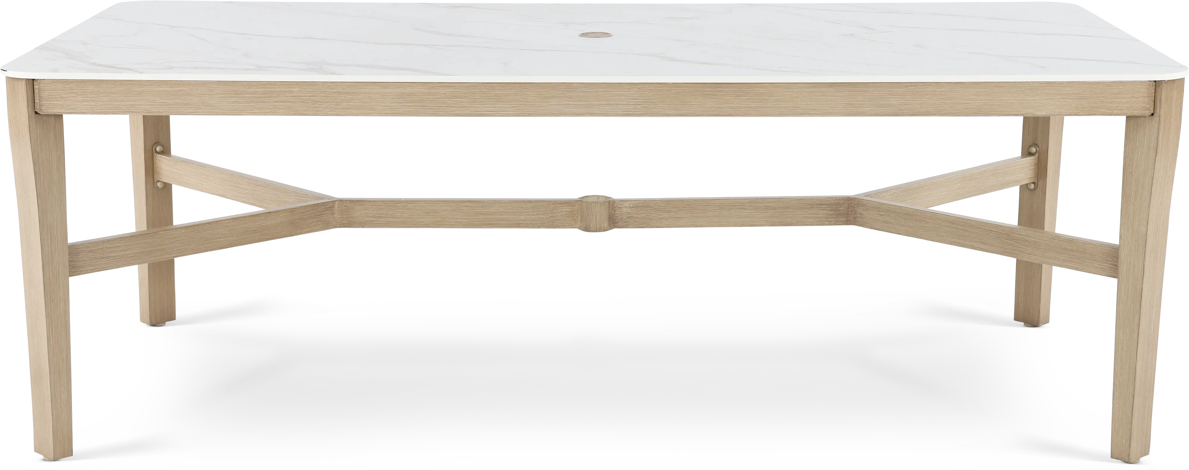 ALY11817P01/TBL84X42 Sonata White Patio Dining Table-2