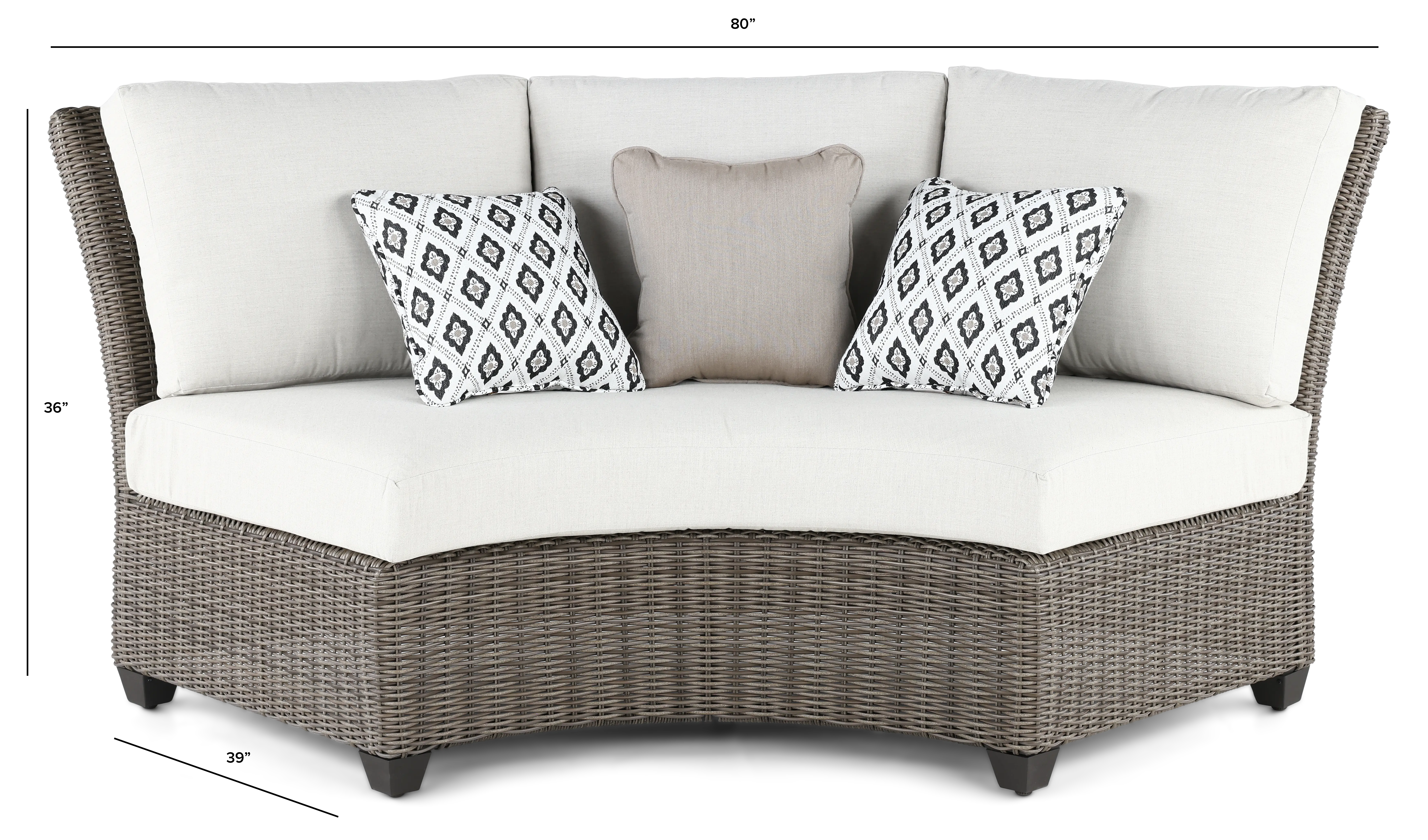 AGY07552P01/BACK Havana Brown and Off-White Curved Patio Sofa-3