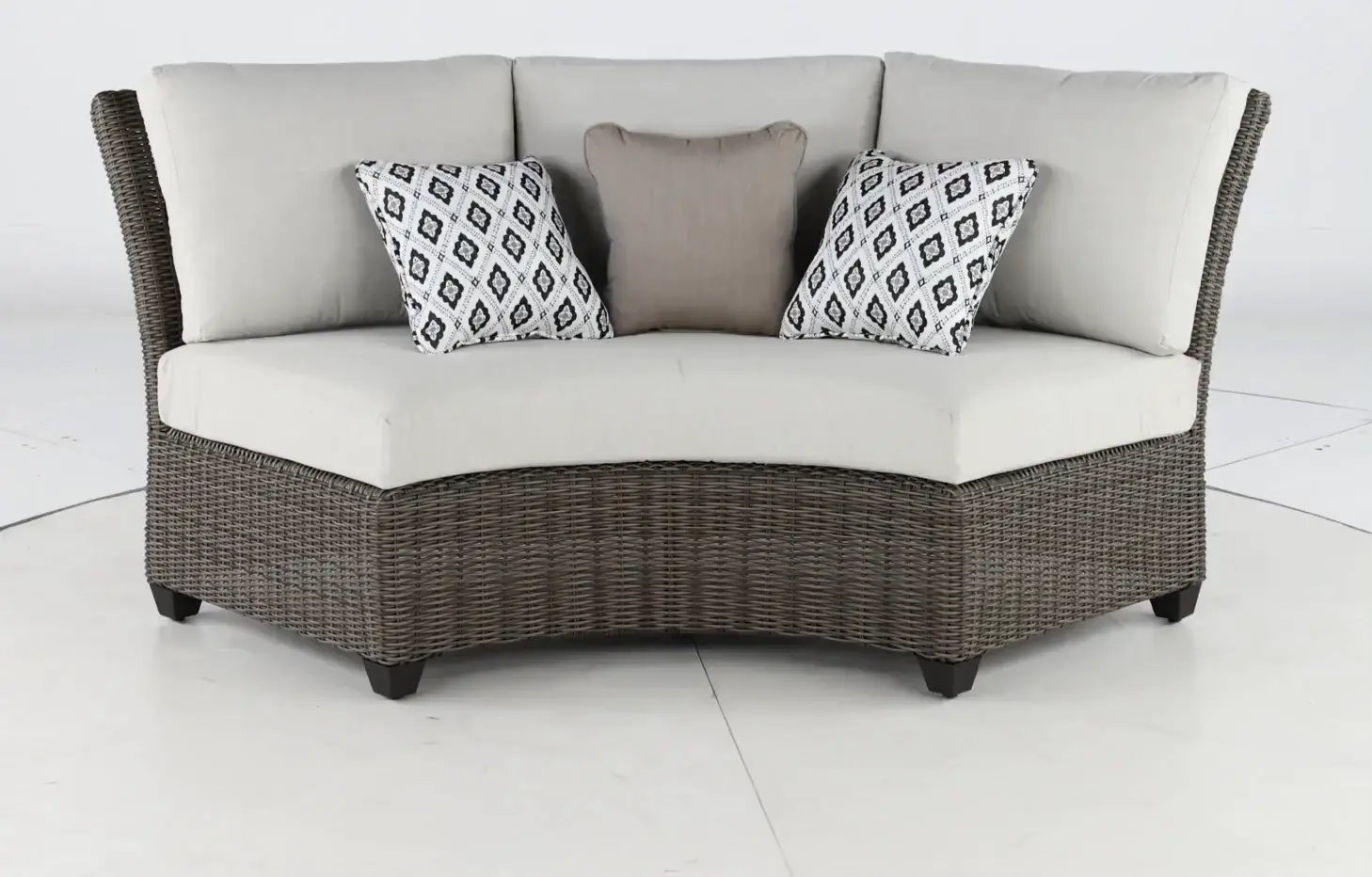 AGY07552P01/BACK Havana Brown and Off-White Curved Patio Sofa-4