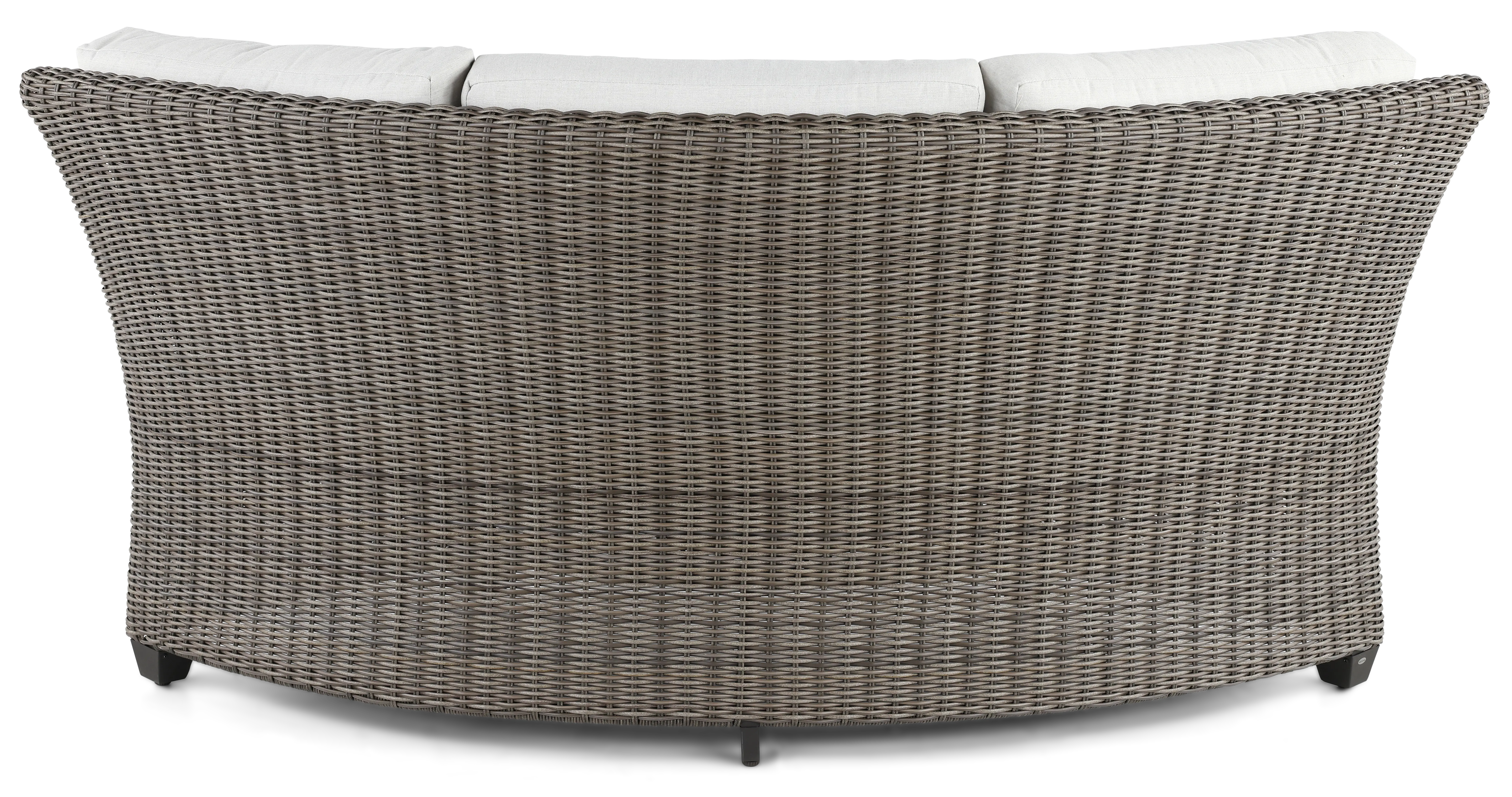 AGY07552P01/BACK Havana Brown and Off-White Curved Patio Sofa-5