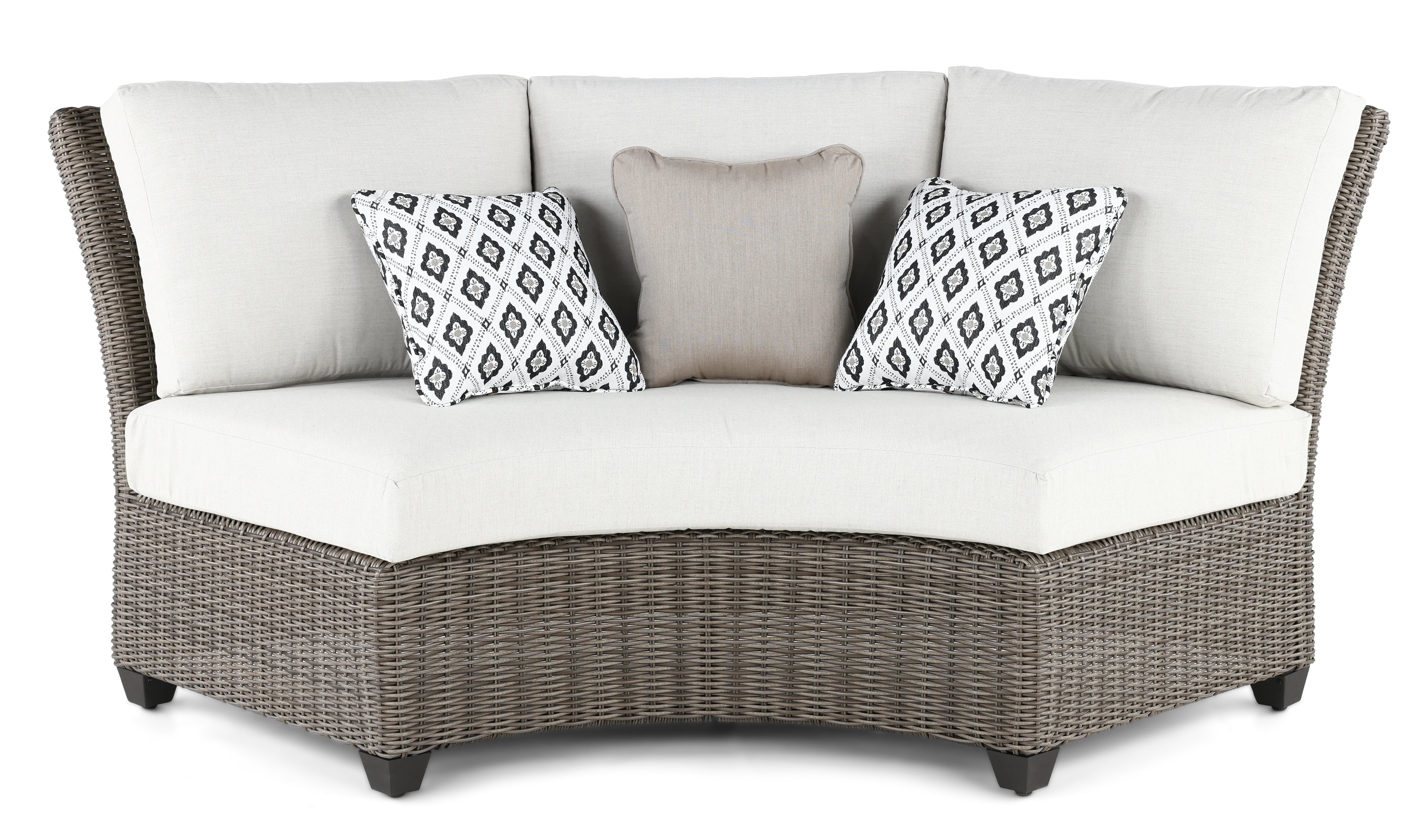 AGY07552P01/BACK Havana Brown and Off-White Curved Patio Sofa-7
