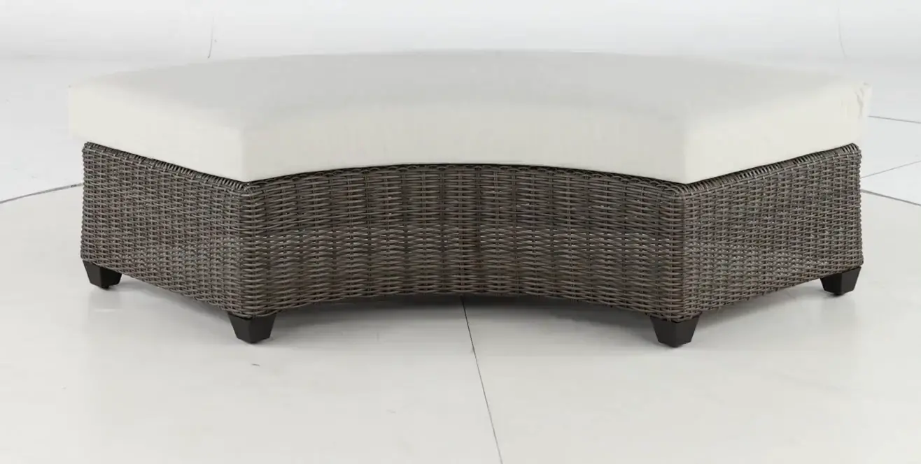 AGY07545P01/BENCH Havana Brown and Off White Patio Bench-8