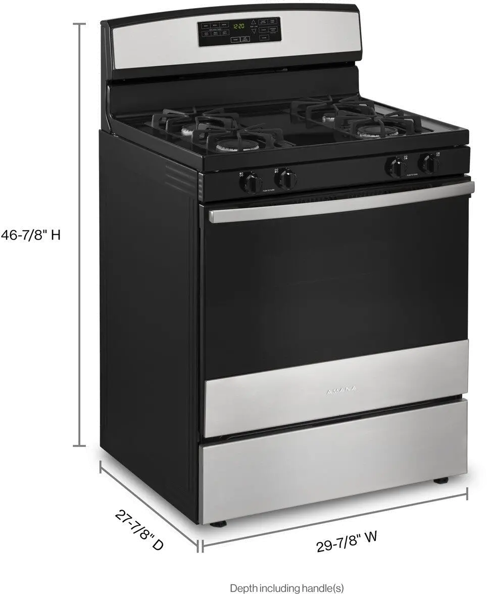 AGR6603SMS Amana 5.0 cu ft Gas Range - Stainless Steel-9