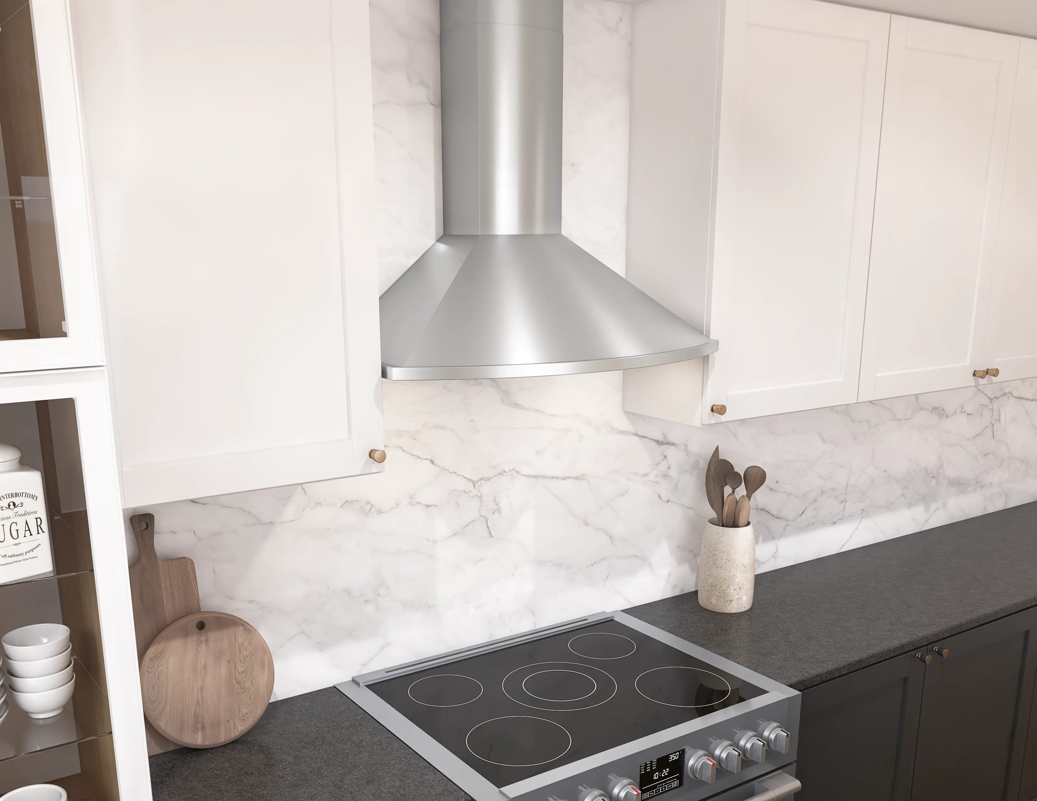 ZSA-E30FS Zephyr 30 Inch Savona Range Hood - Stainless Steel-2