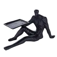 Black Tray Man Sculpture