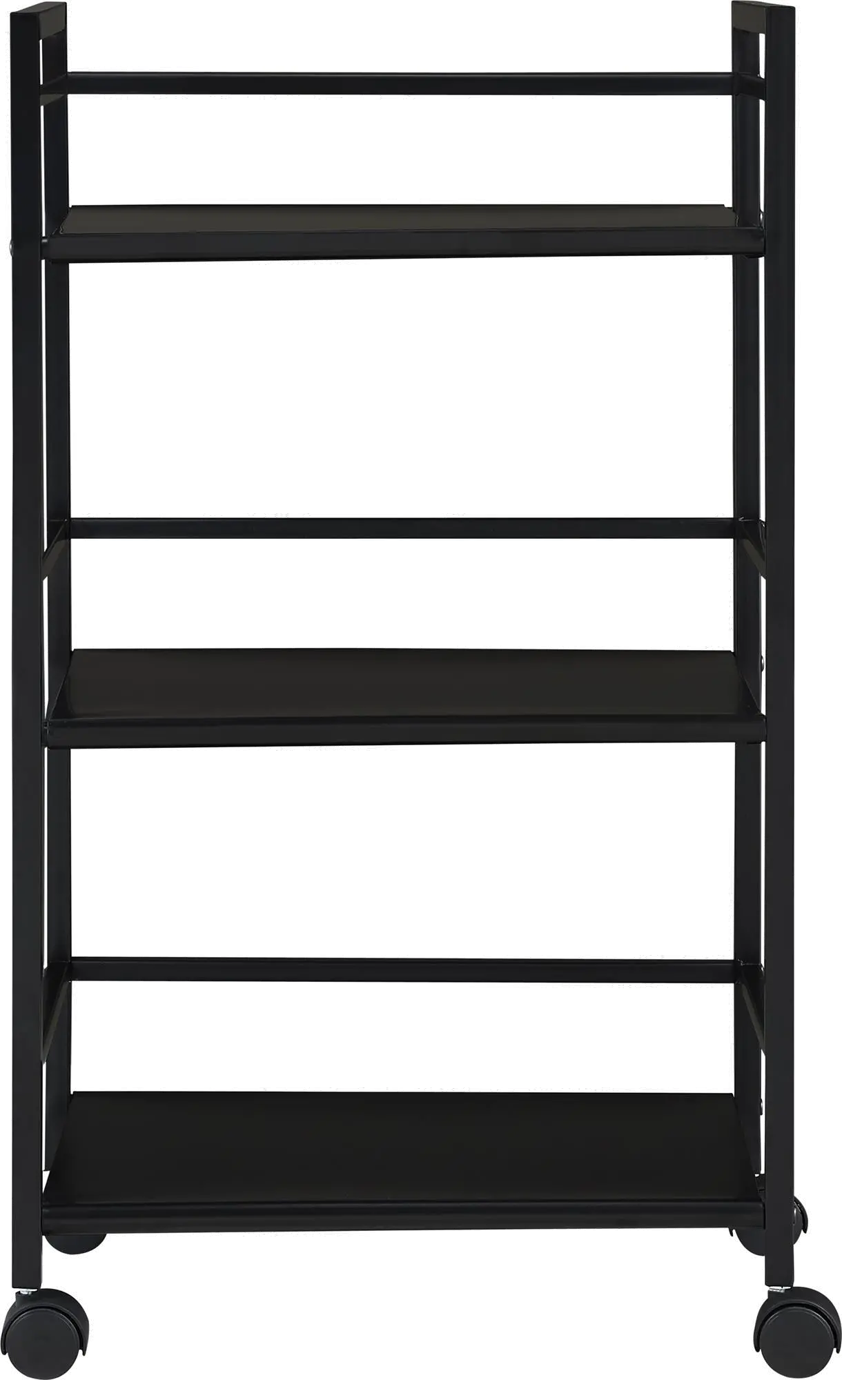 Marshall Black 3 Shelf Metal Rolling Utility Cart-1