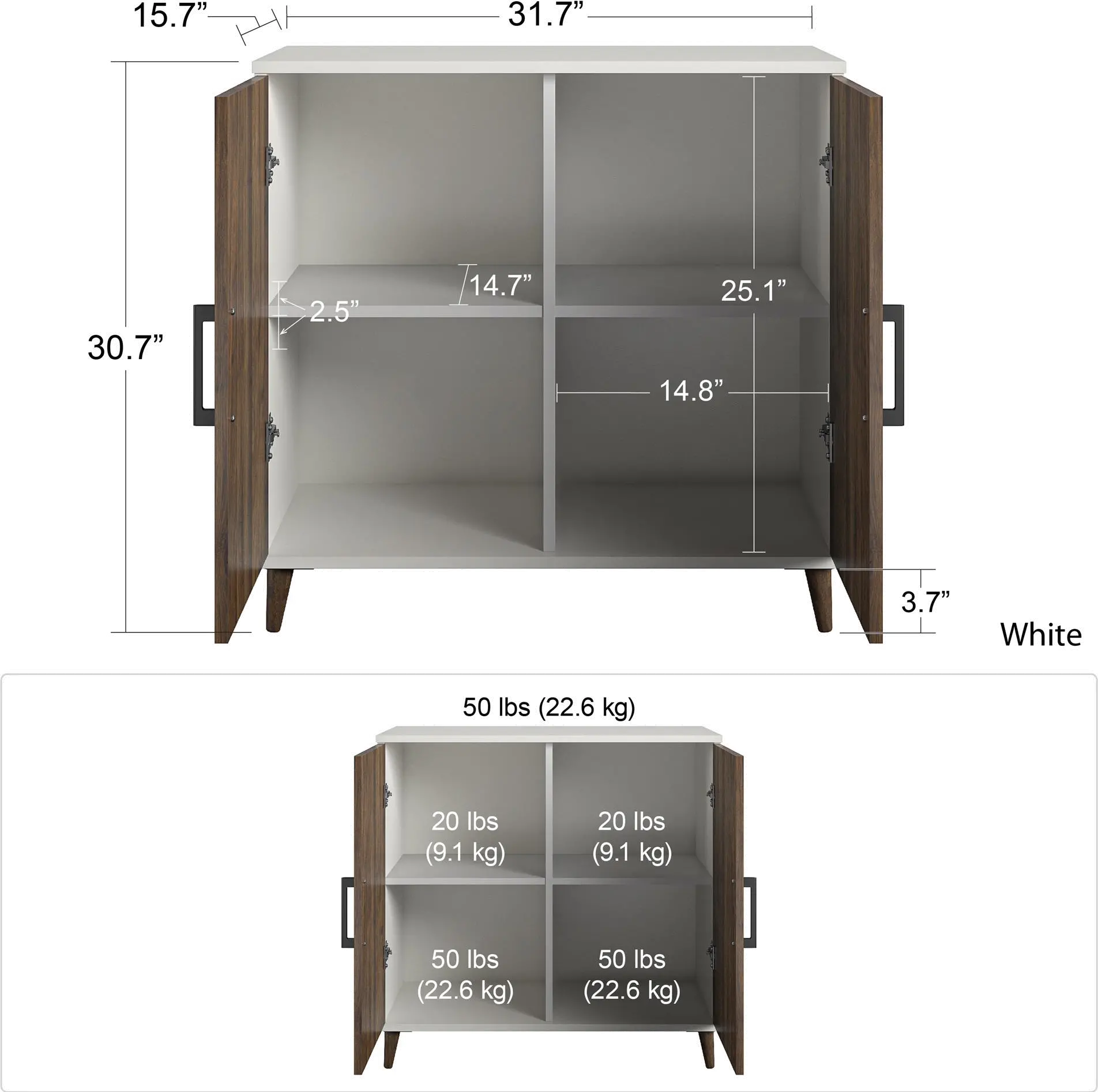 Modern White Accent Cabinet-8