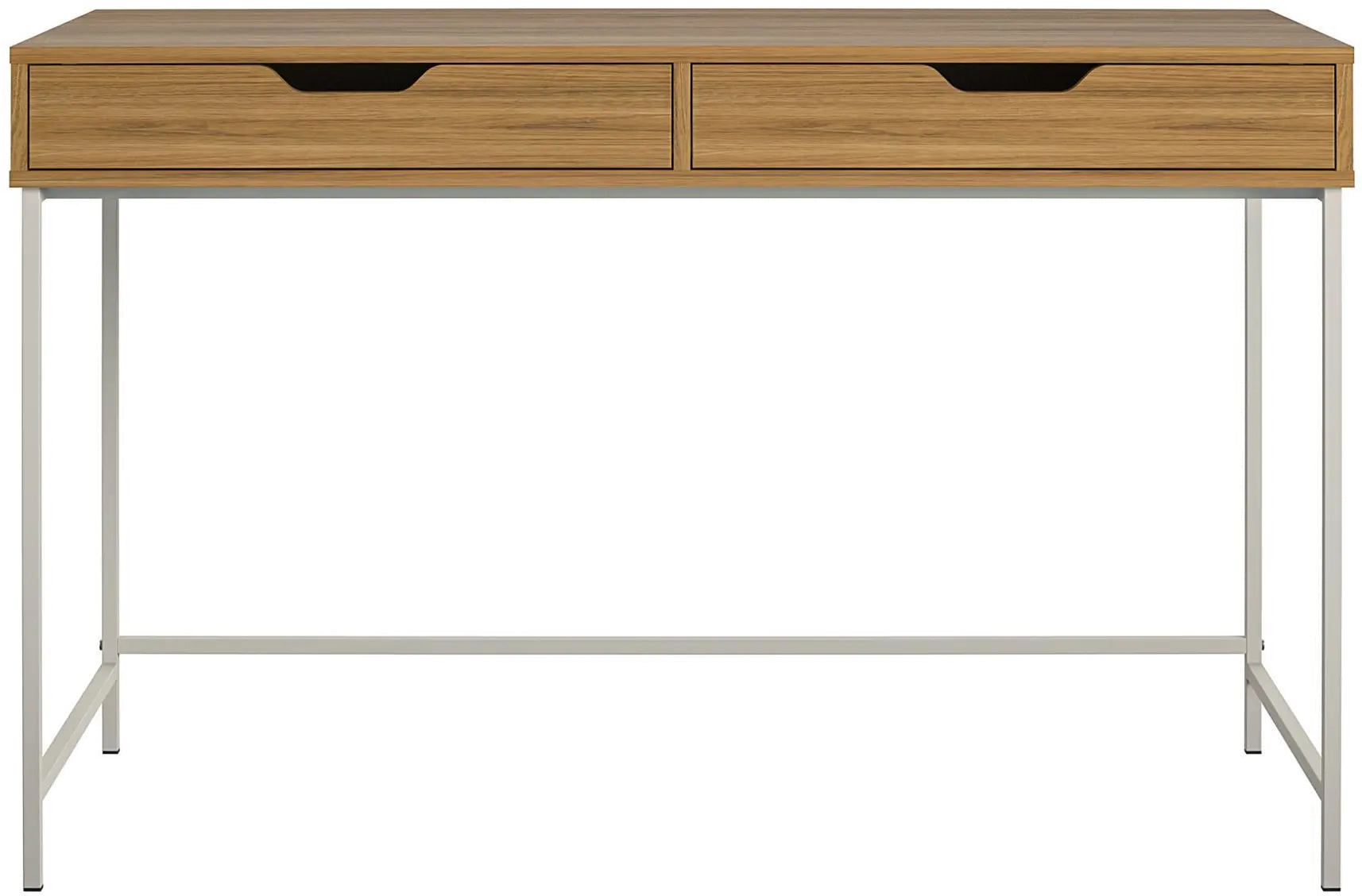 Modine Walnut Computer Desk with 2 Drawers-1