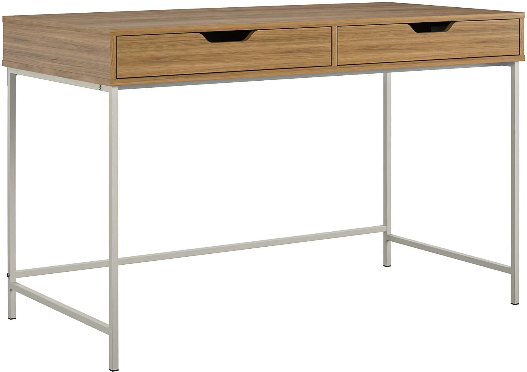 Modine Walnut Computer Desk with 2 Drawers-4