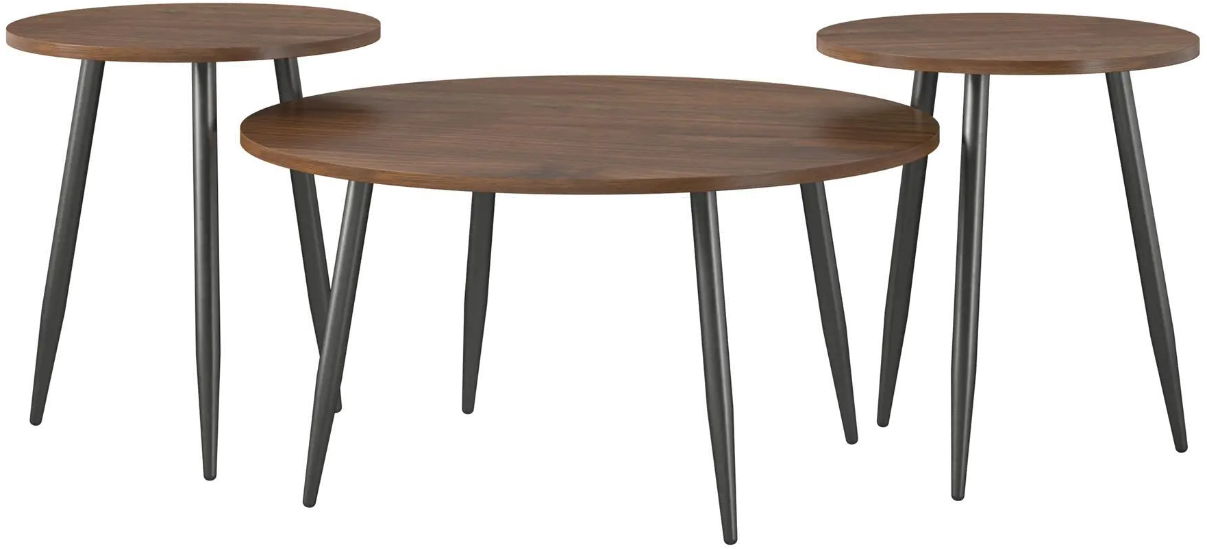 Morley Walnut Coffee Table and End Table Set-1