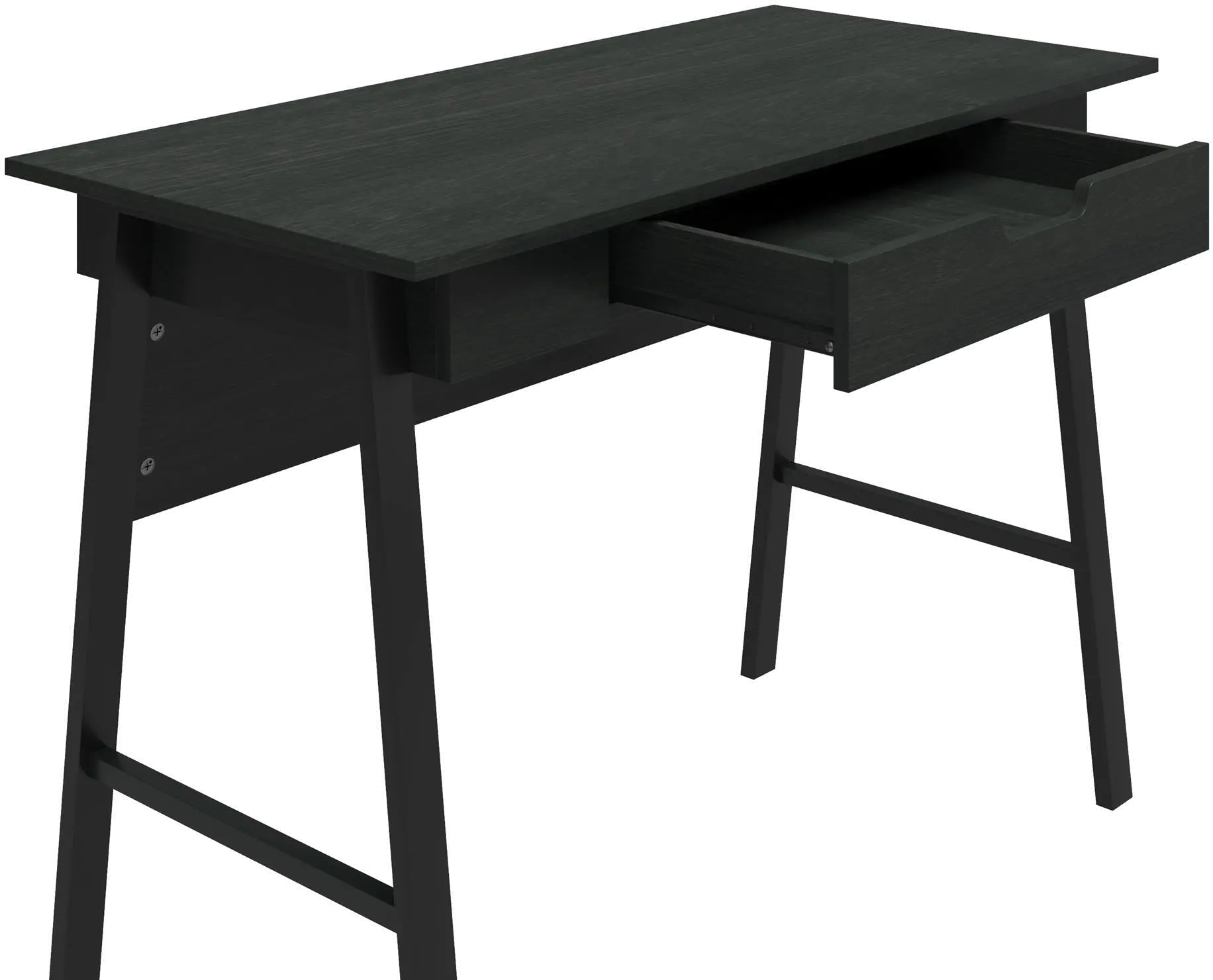 Oxford Black Oak Computer Desk with Drawer-5