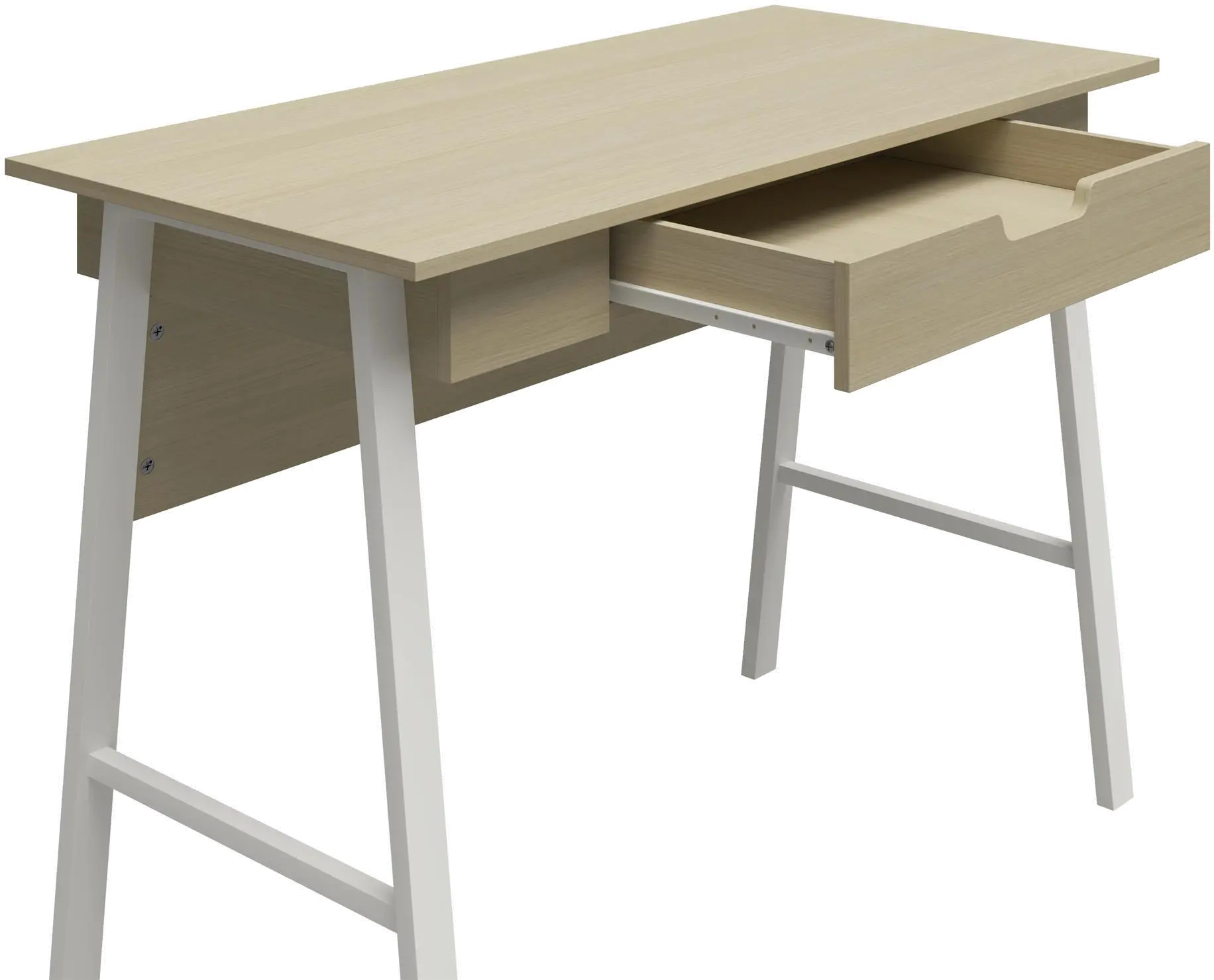 Oxford Pale Oak Computer Desk with Drawer-5