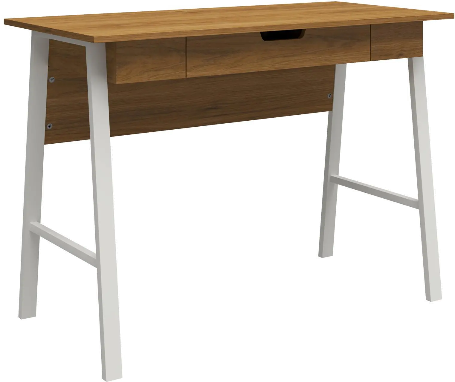 Oxford Walnut Computer Desk with Drawer-4
