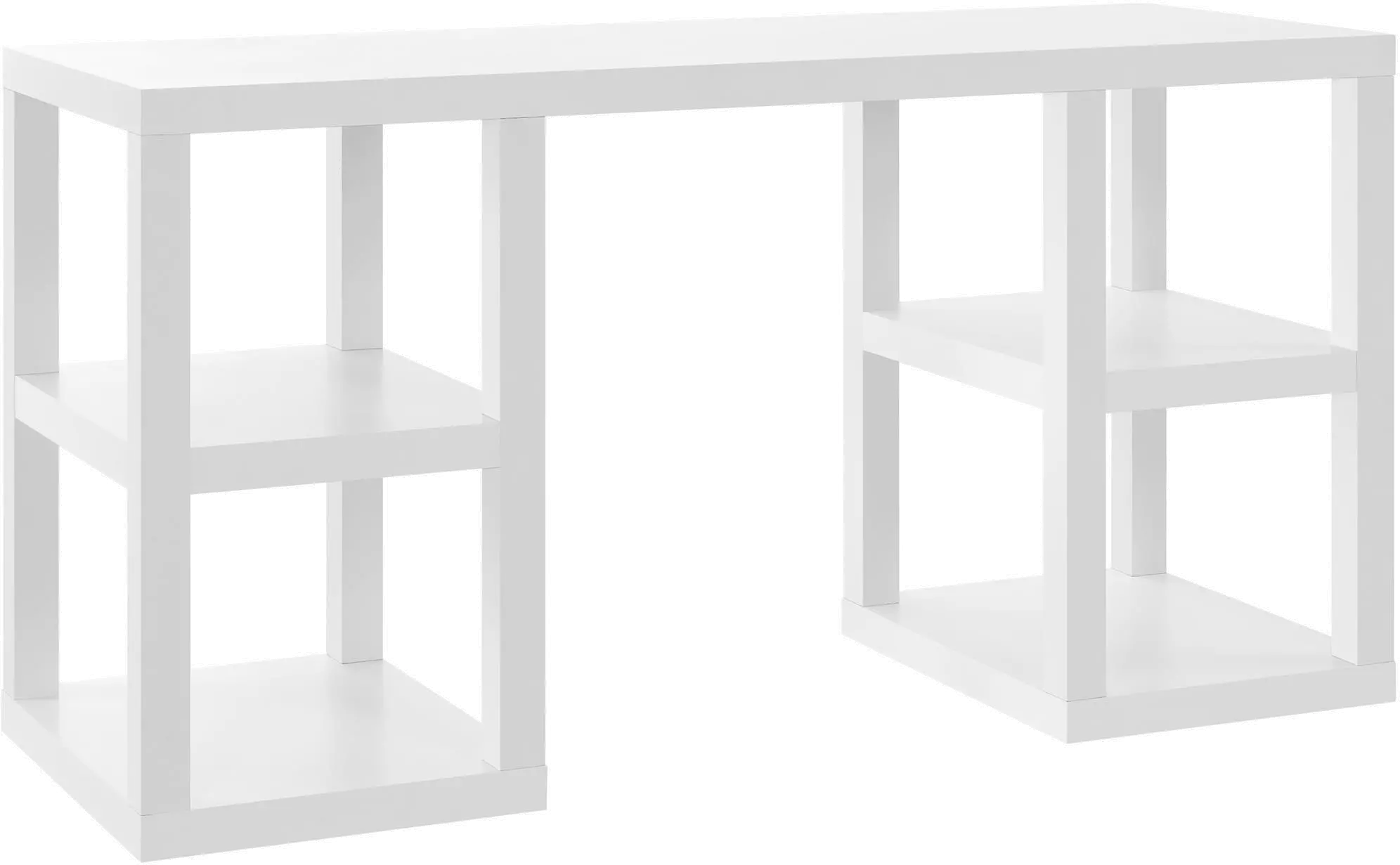 Parsons White Double Pedestal Computer Desk-1