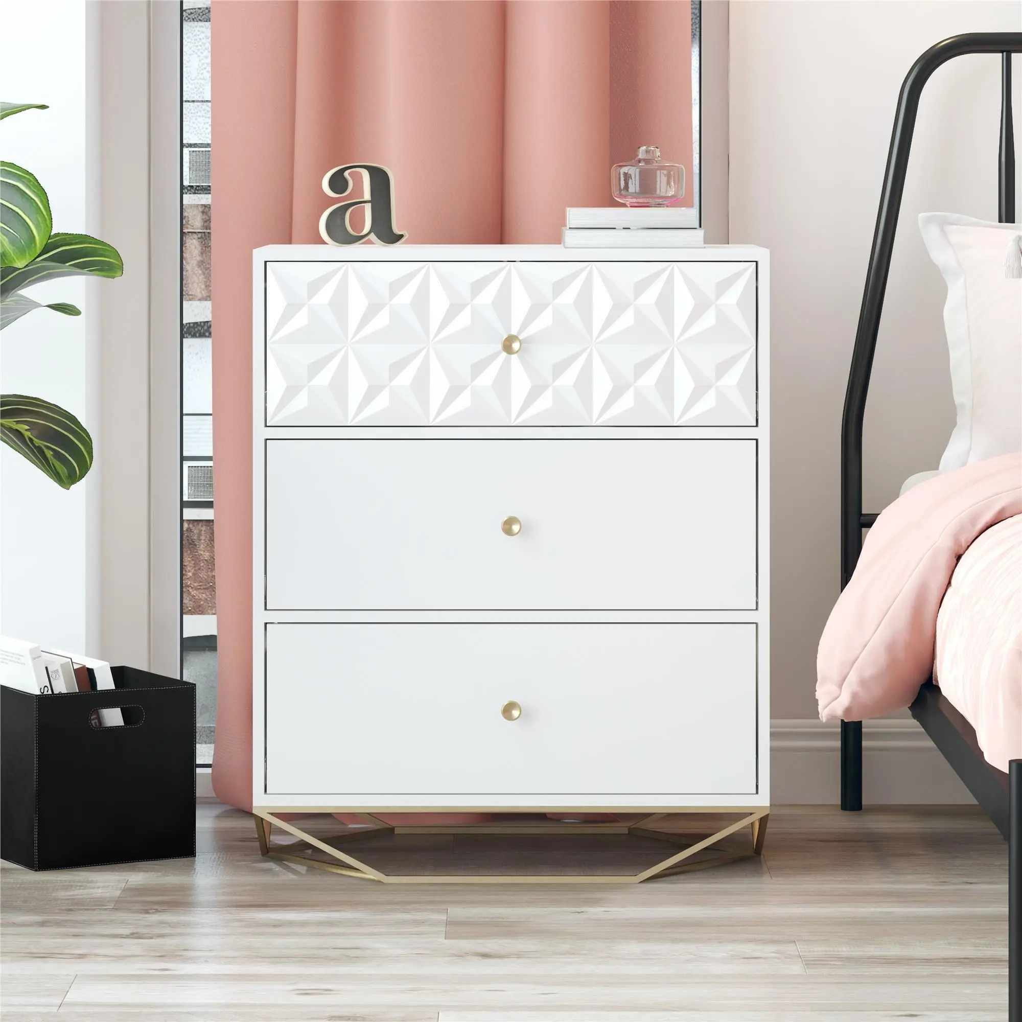 Blair White 3 Drawer Dresser-2