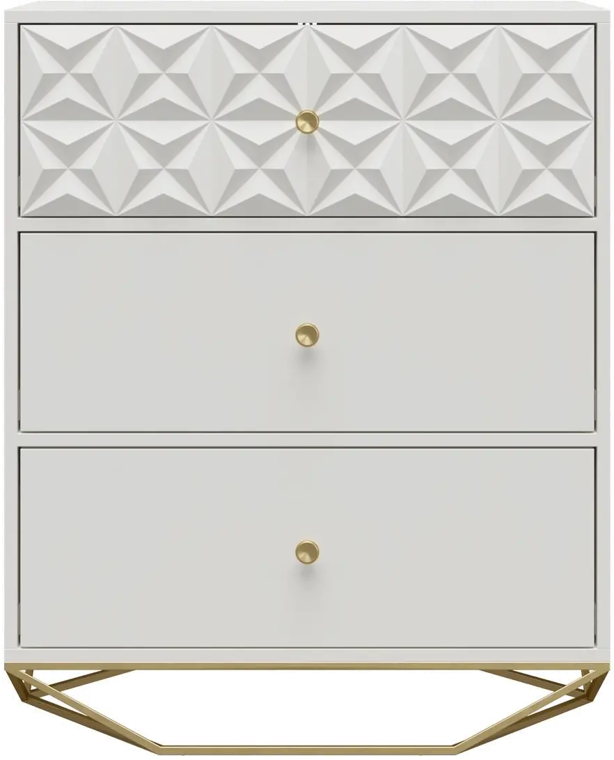Blair White 3 Drawer Dresser-1