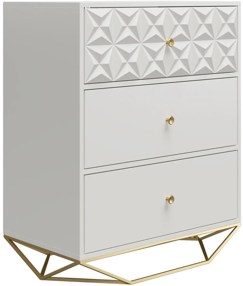 Blair White 3 Drawer Dresser-3