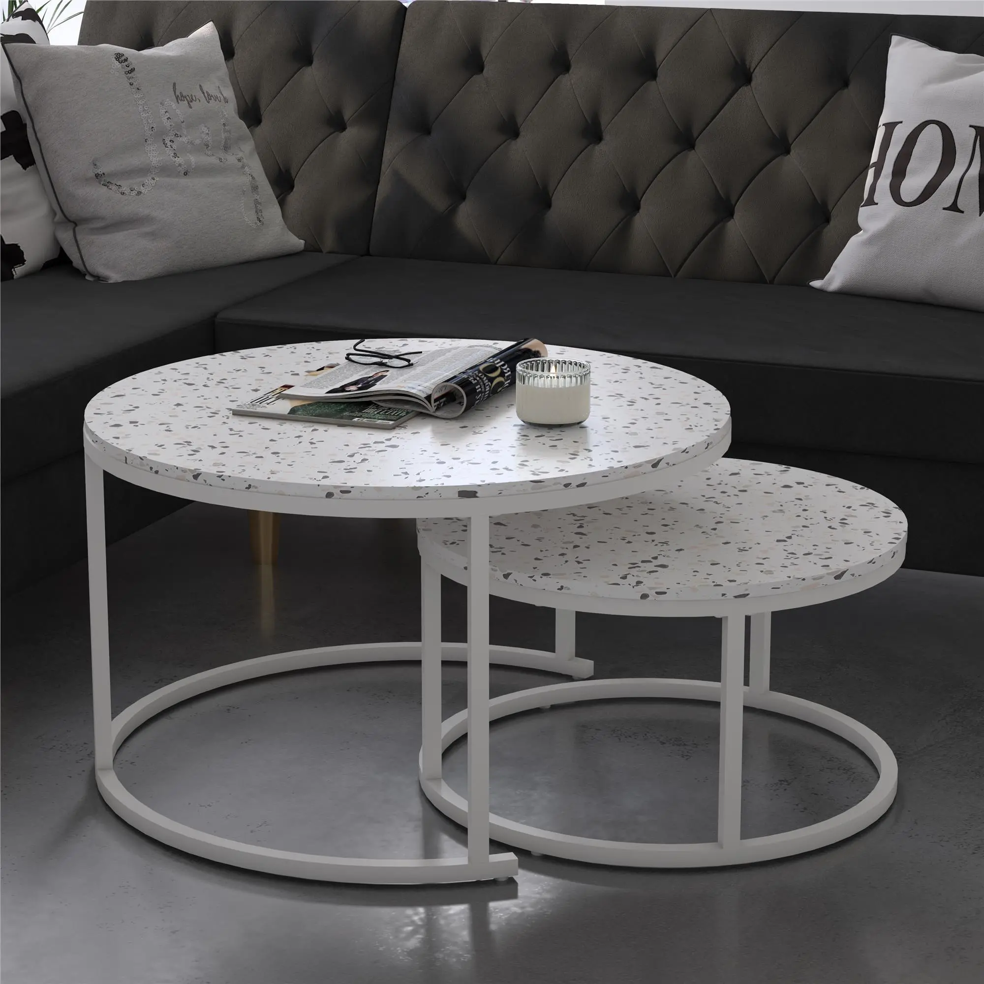 Amelia Terrazzo Nesting Coffee Tables-2