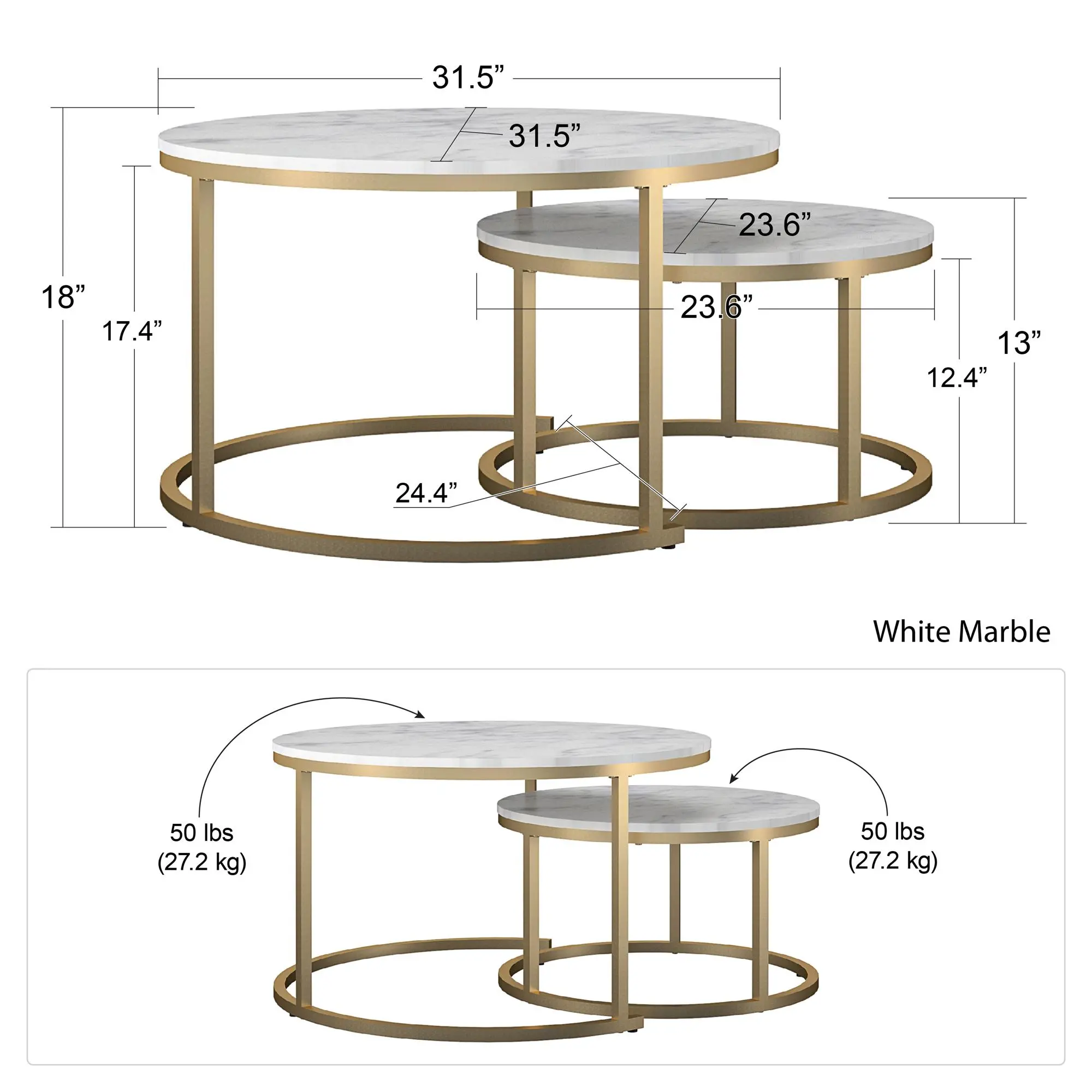 Amelia Terrazzo Nesting Coffee Tables-7
