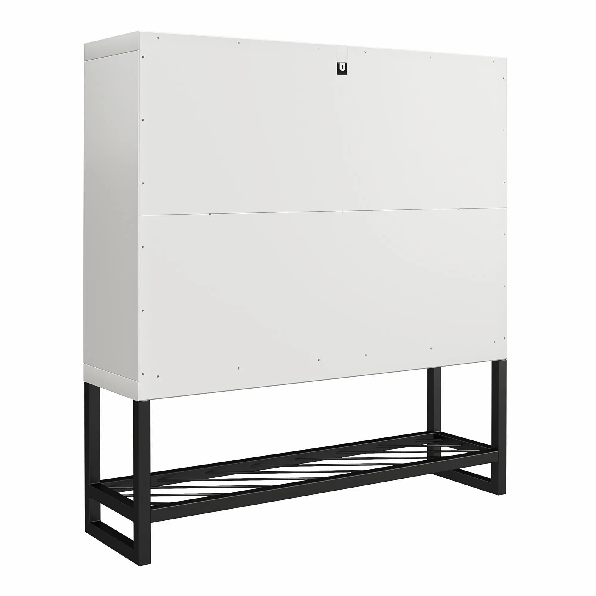 Brielle White Entryway Shoe Storage-4