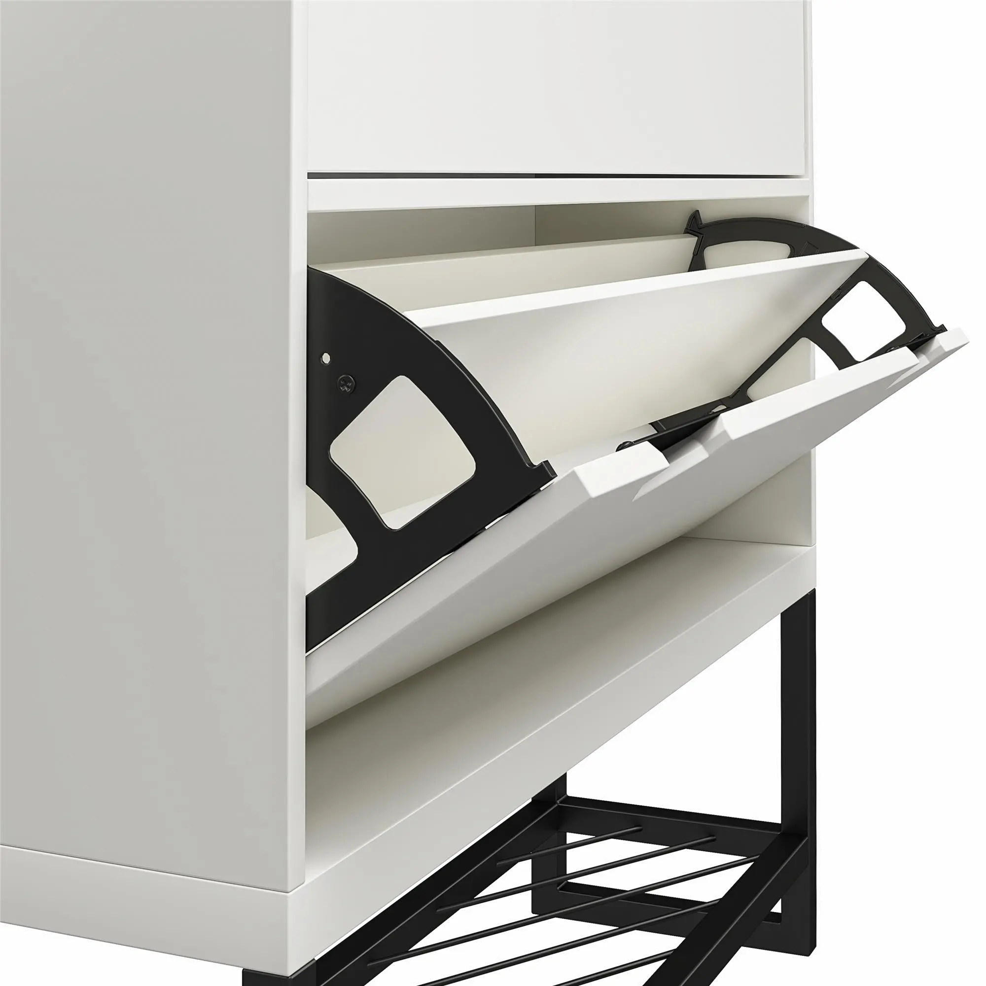 Brielle White Entryway Shoe Storage-5