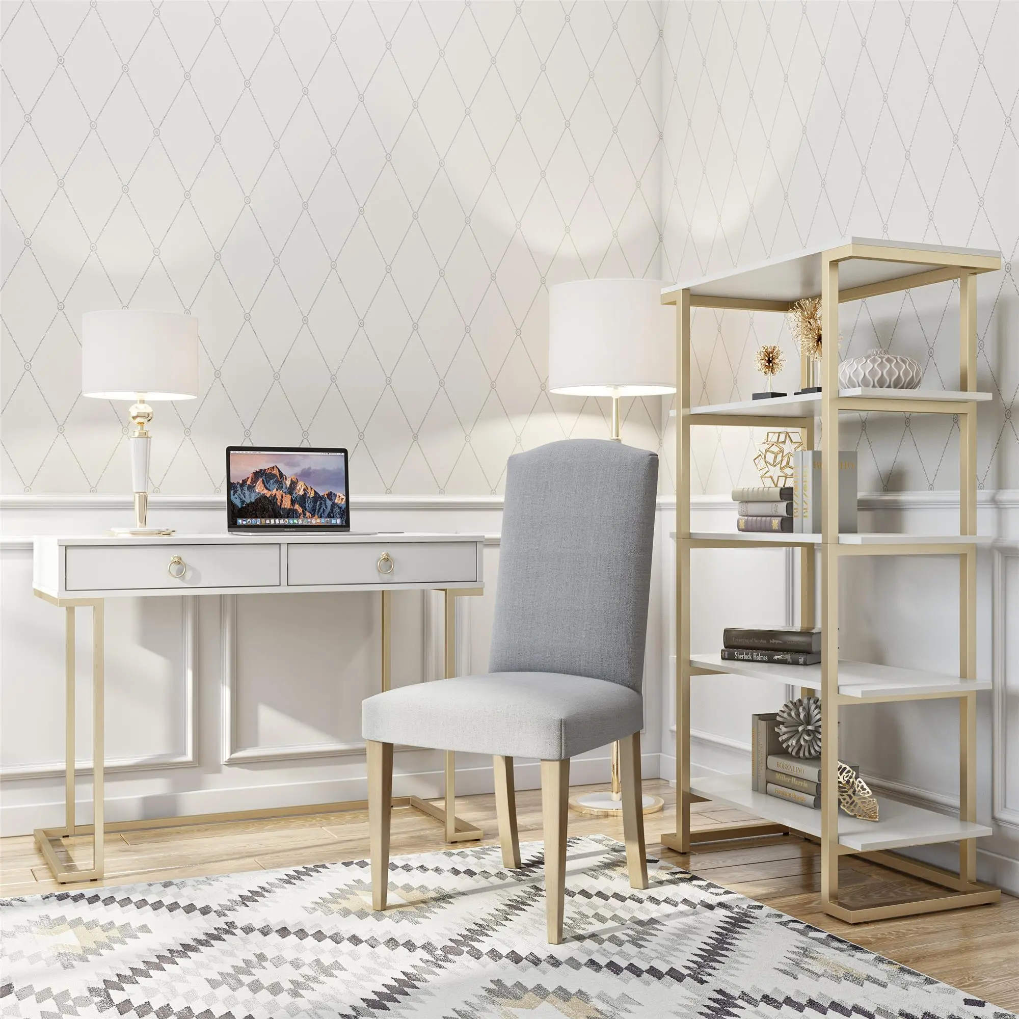 Camila White Writing Desk-3
