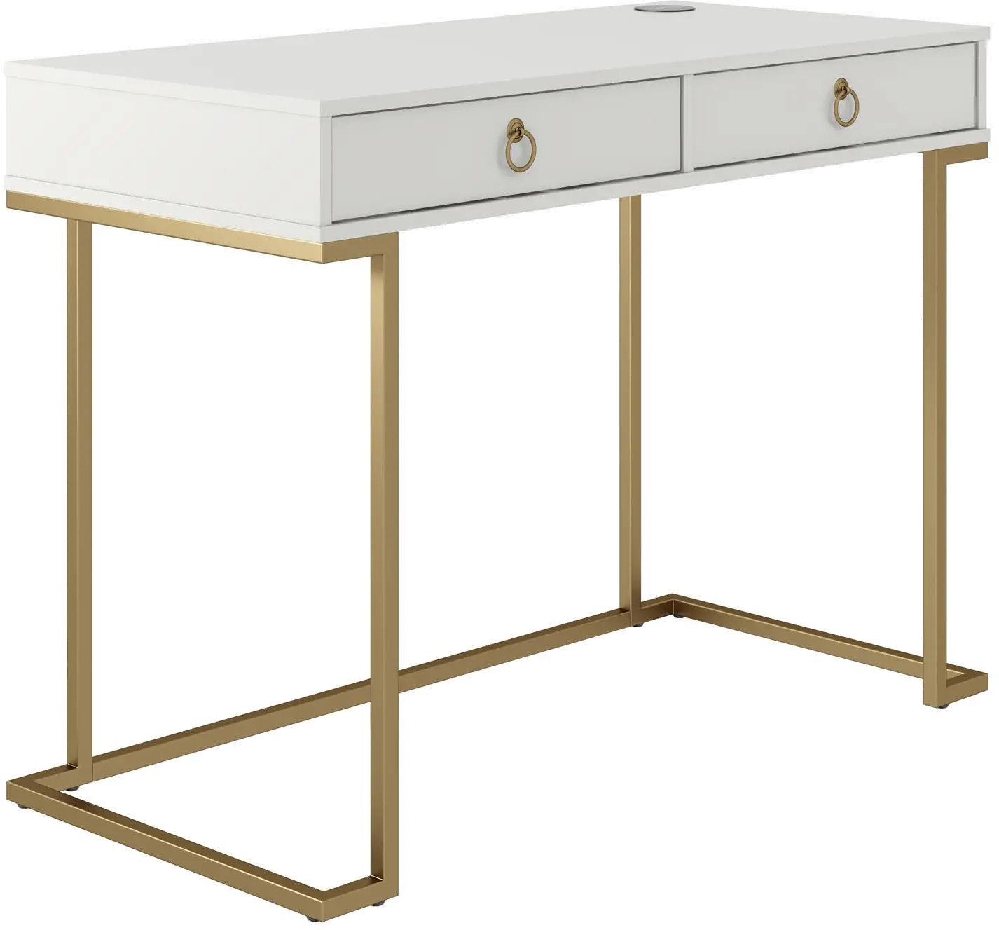 Camila White Writing Desk-4