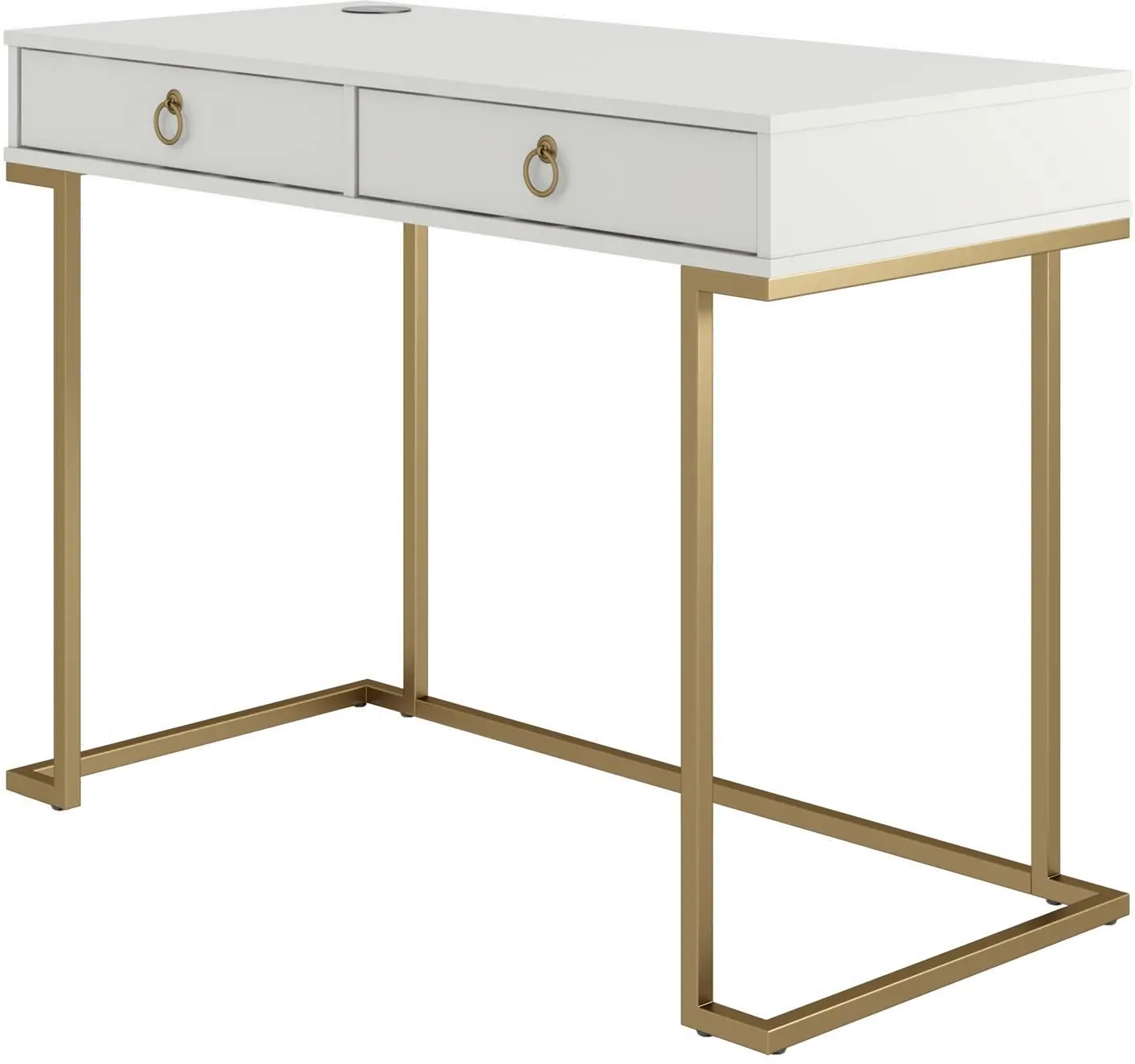 Camila White Writing Desk-5