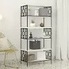Ella White Marble 5 Shelf Bookcase