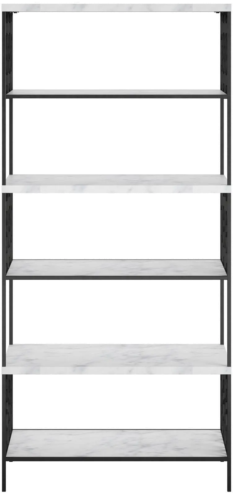 Ella White Marble 5 Shelf Bookcase-1