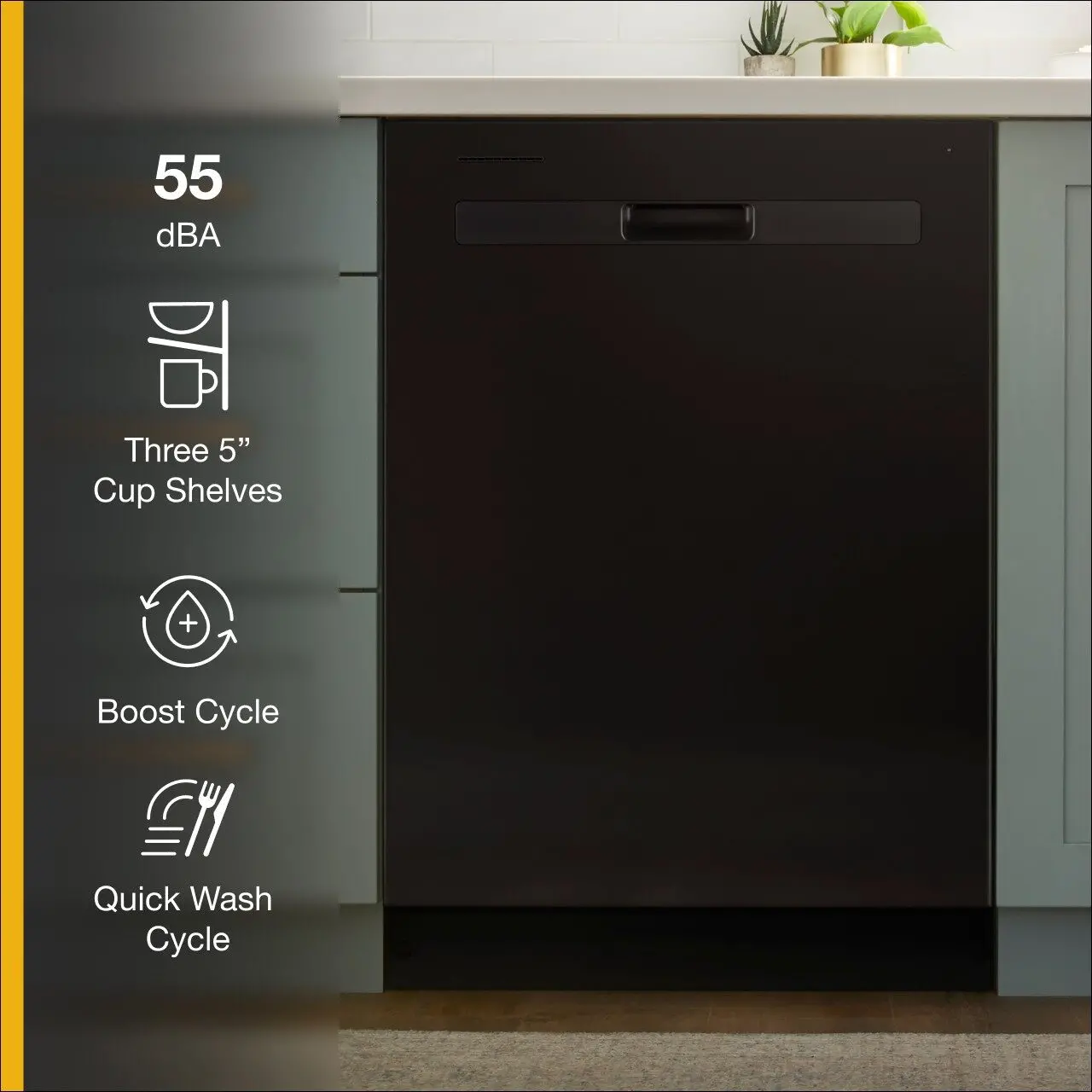 WDP540HAMB Whirlpool Top Control Dishwasher - Black-8