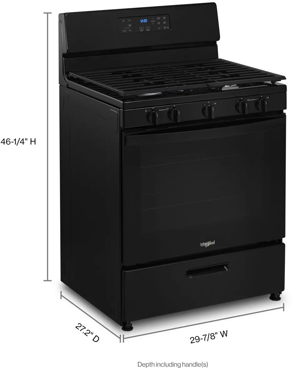 WFG505M0MB Whirlpool 5.1 cu ft Gas Range - Black-9