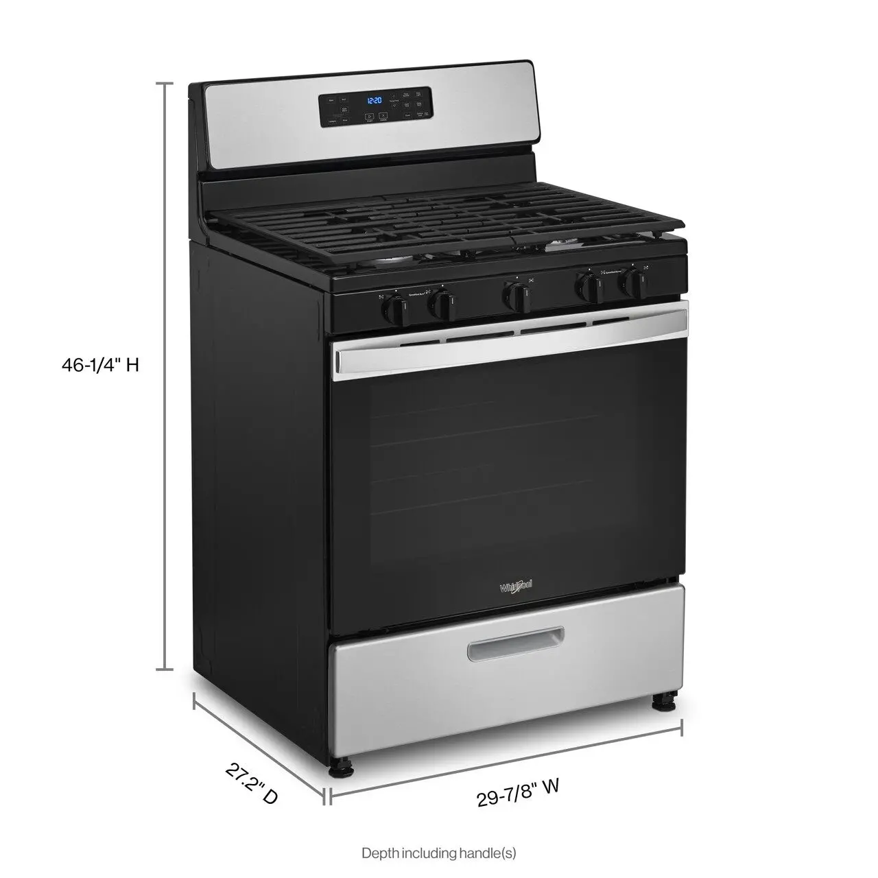 WFG505M0MS Whirlpool 5.1 cu ft Gas Range - Stainless Steel-11