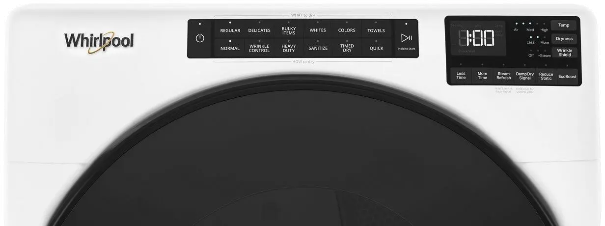 WGD6605MW Whirlpool 7.4 cu ft Gas Dryer - White W6605-4